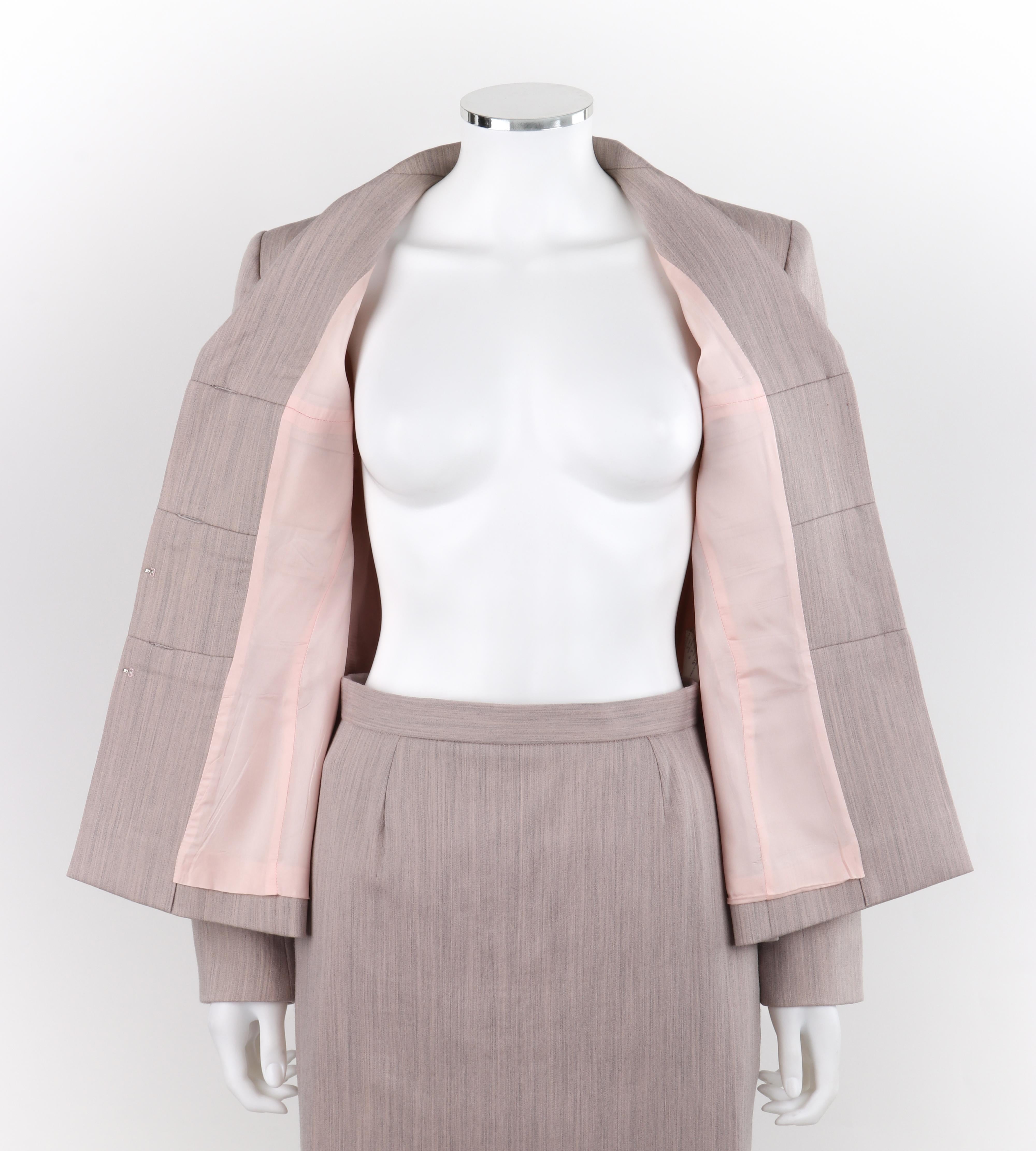 Women's GIVENCHY Couture A/W 1998 ALEXANDER McQUEEN 2pc Tailored Blazer Skirt Suit Set For Sale
