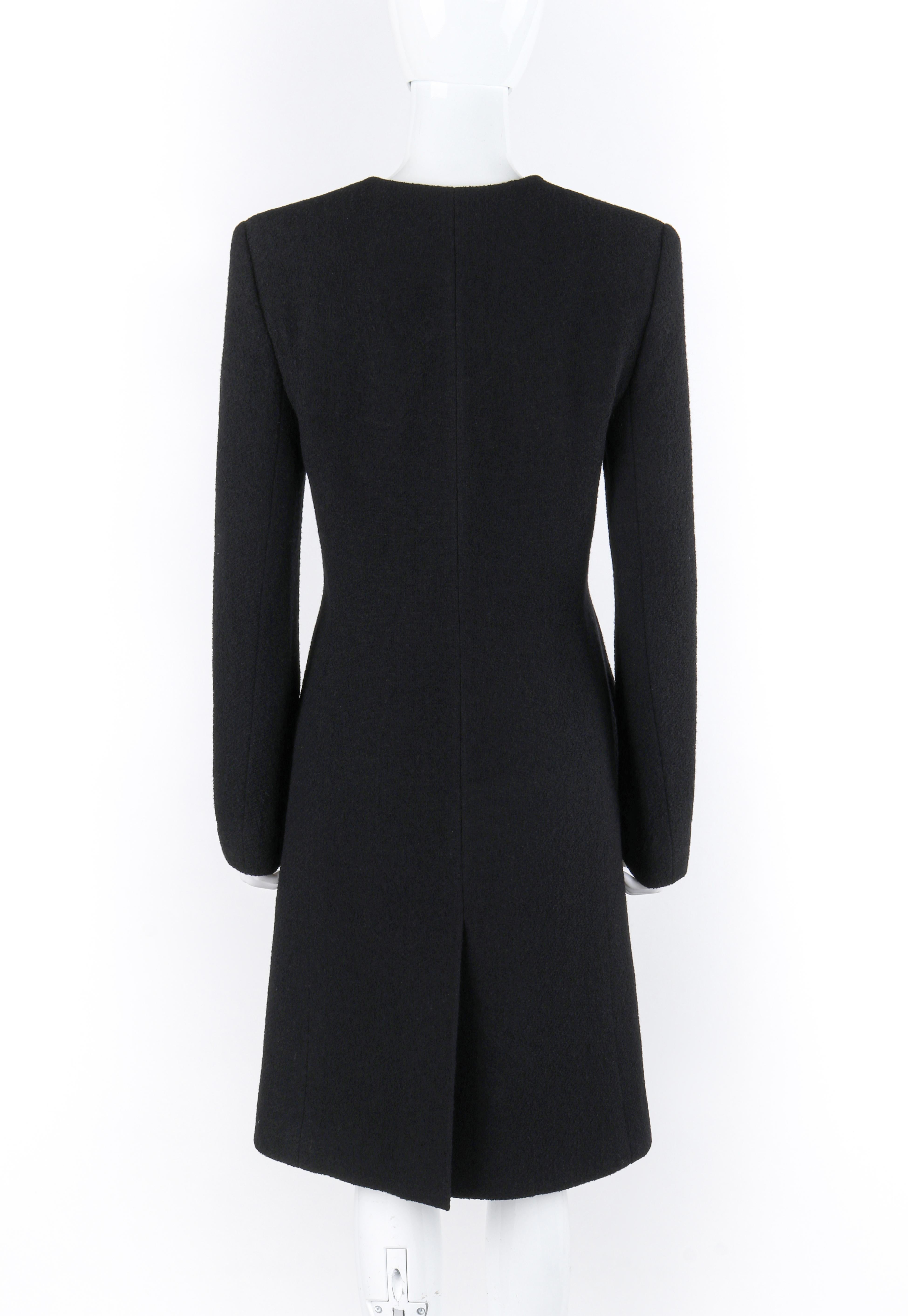 GIVENCHY Couture A/W 1998 ALEXANDER McQUEEN Black Button Up Tailored Coat For Sale 1