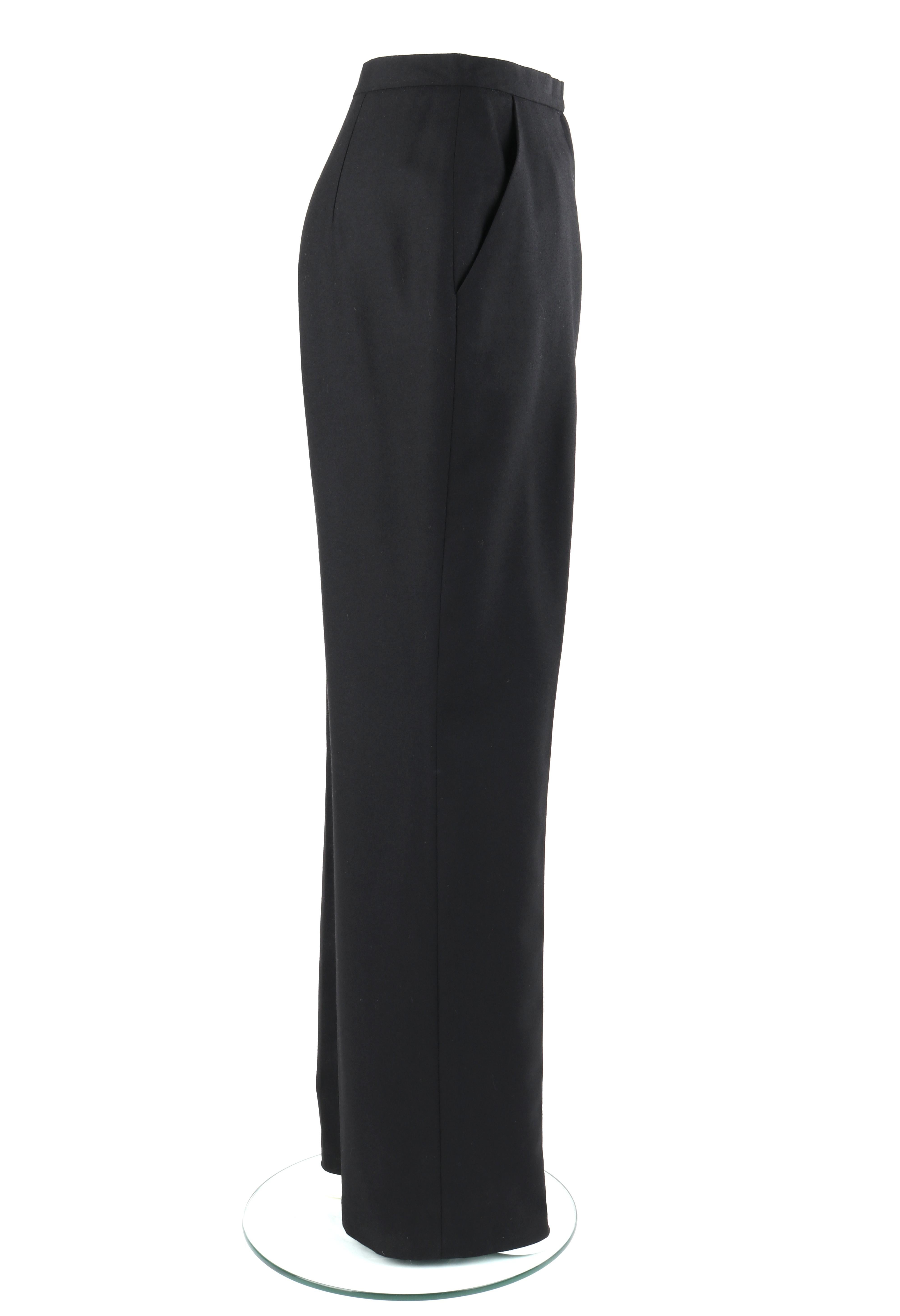 Noir GIVENCHY Couture A/H 1998 ALEXANDER McQUEEN Pantalon noir à jambes droites en vente