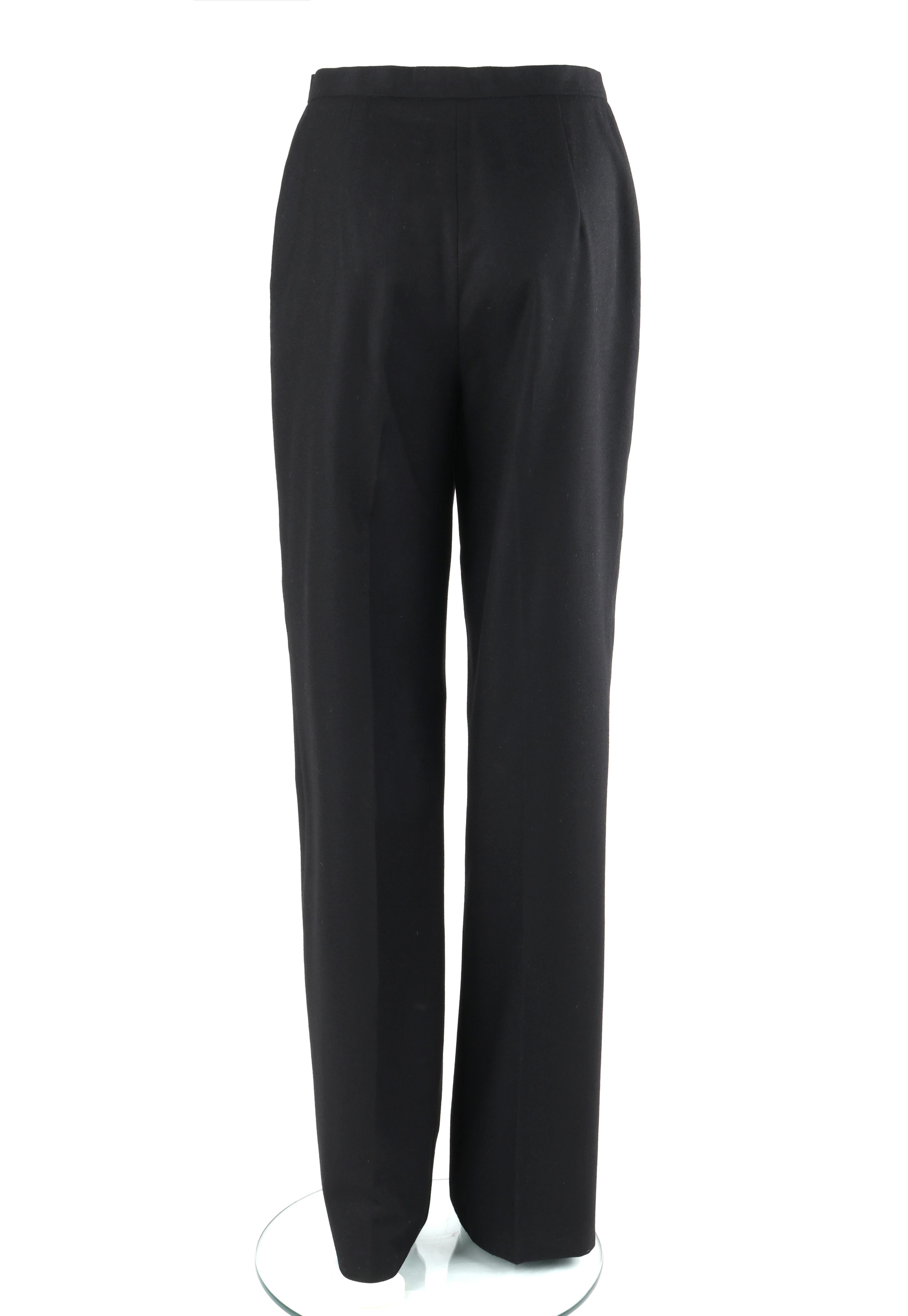 GIVENCHY Couture A/H 1998 ALEXANDER McQUEEN Pantalon noir à jambes droites État moyen - En vente à Thiensville, WI