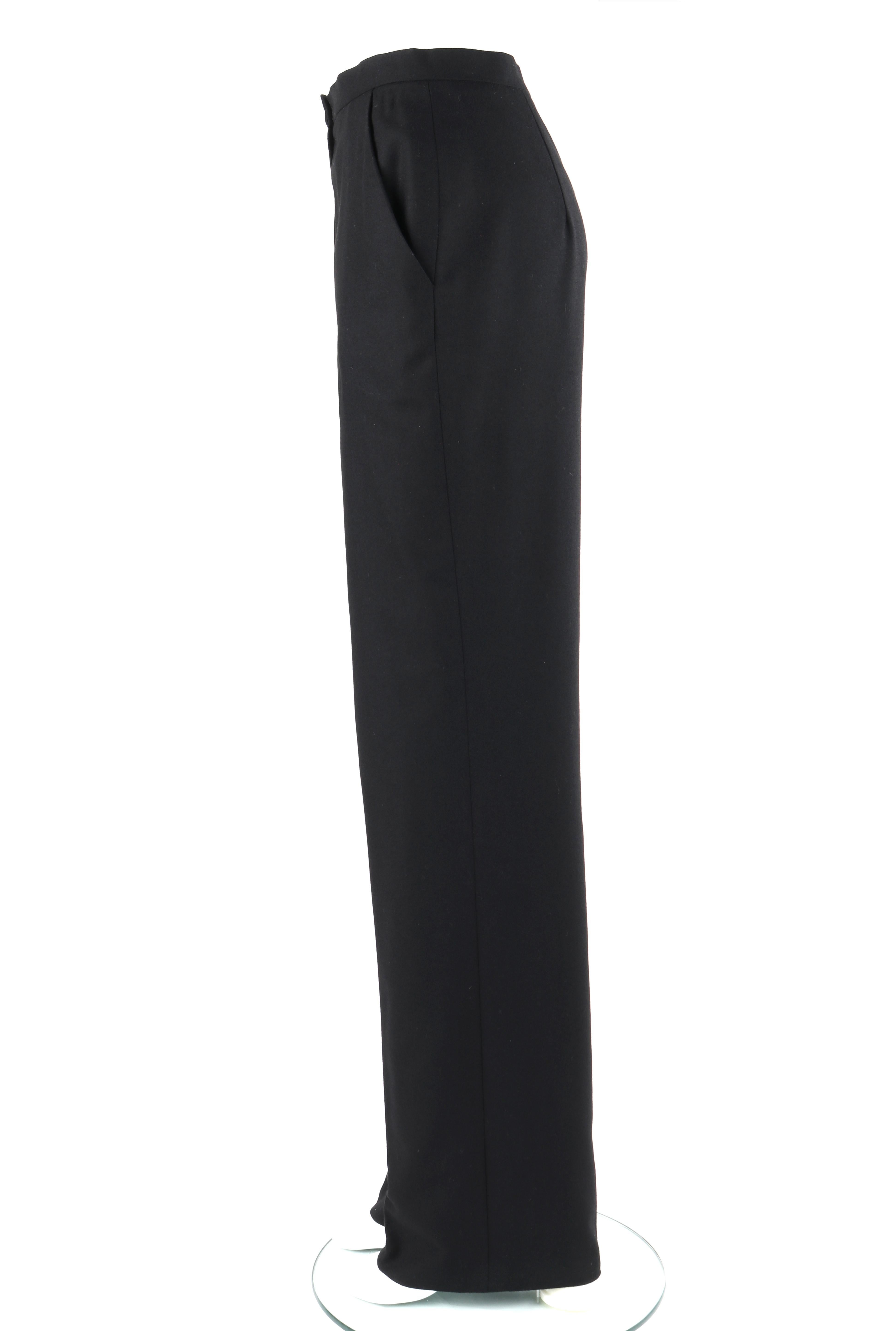 GIVENCHY Couture A/H 1998 ALEXANDER McQUEEN Pantalon noir à jambes droites Pour femmes en vente