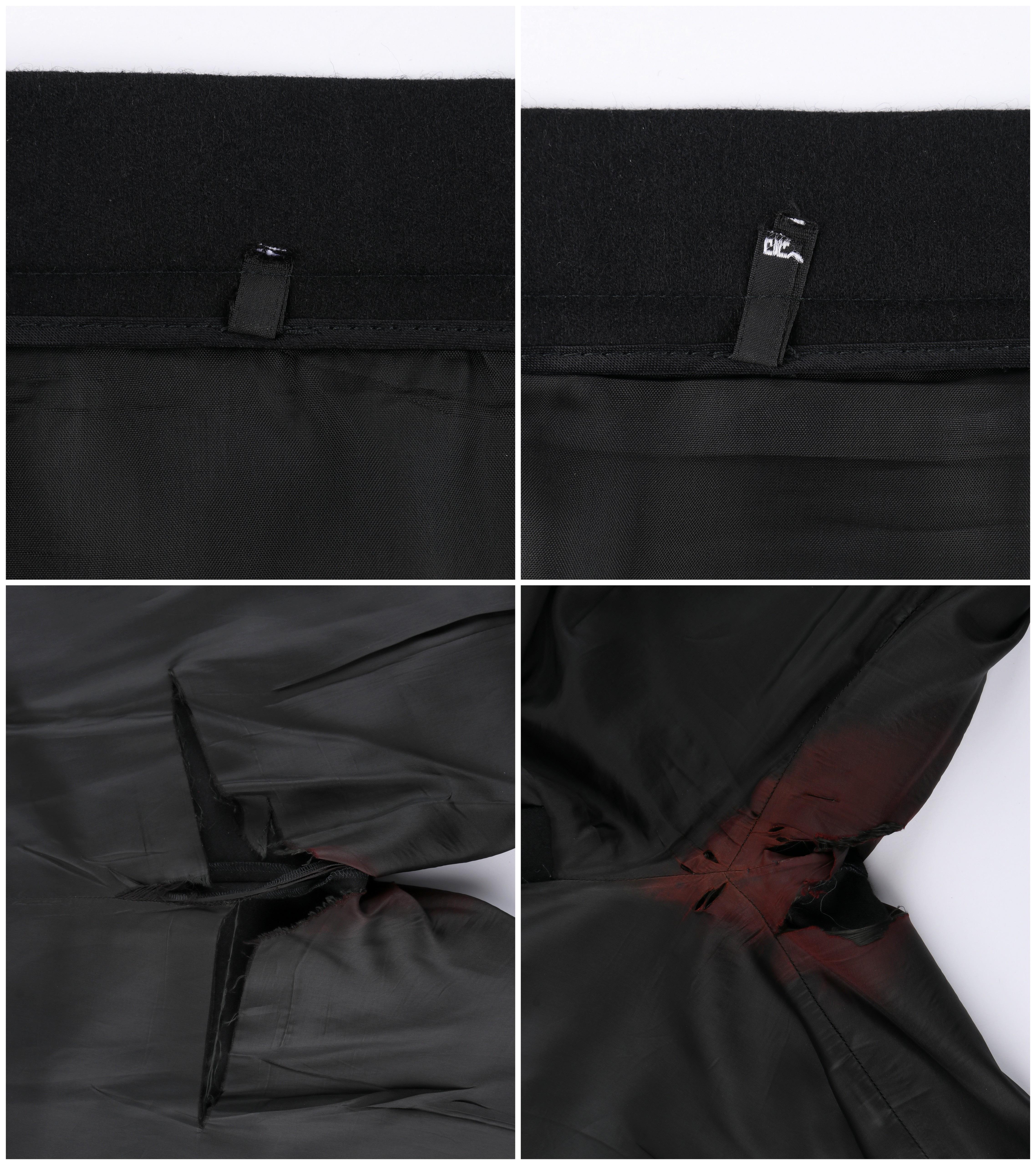 GIVENCHY Couture A/H 1998 ALEXANDER McQUEEN Pantalon noir à jambes droites en vente 2