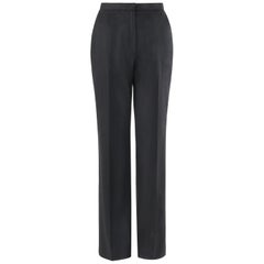 GIVENCHY Couture A/W 1998 ALEXANDER McQUEEN Black Straight Leg Trouser Pants