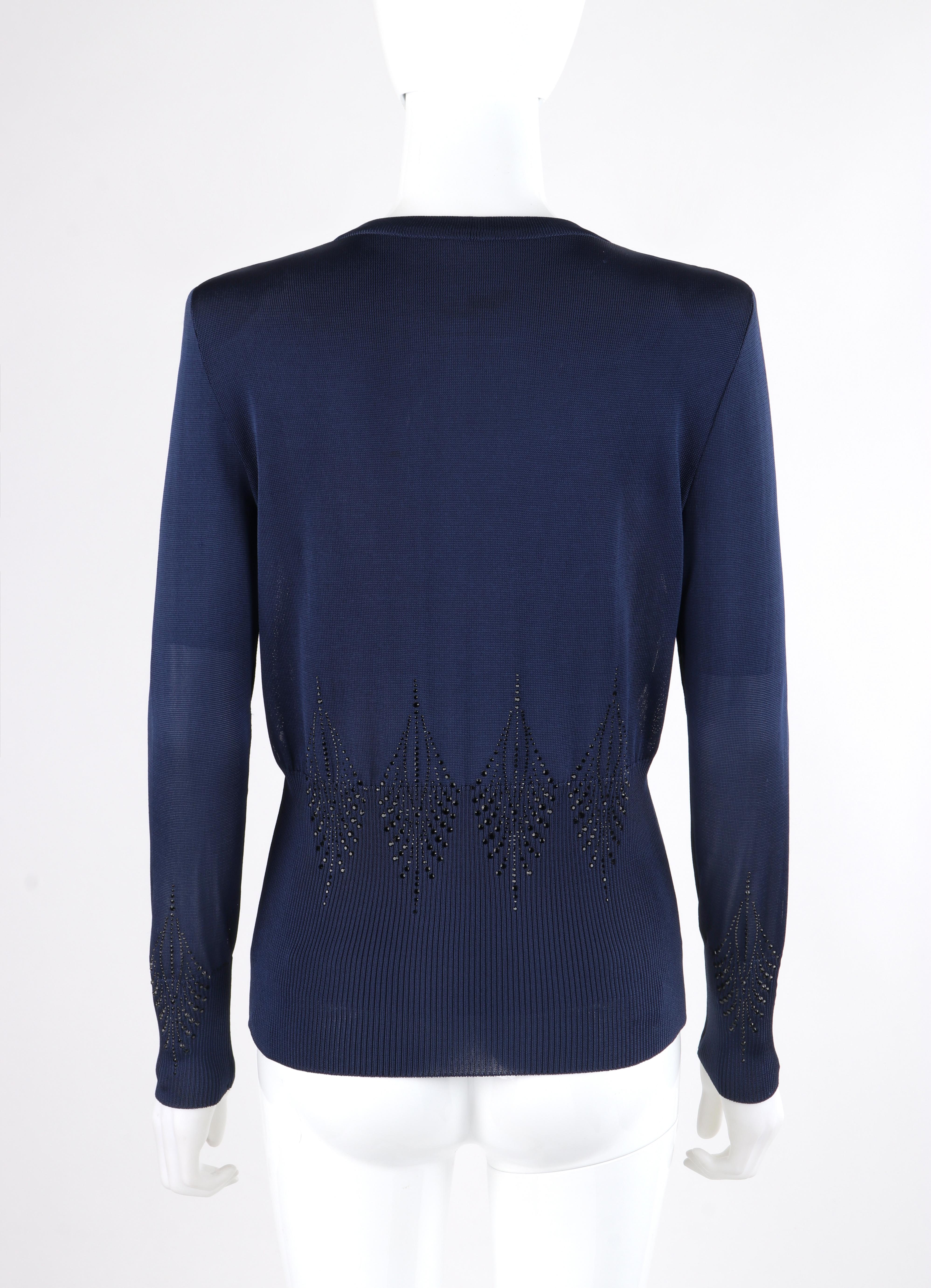 GIVENCHY Couture A/W 1998 ALEXANDER McQUEEN Embellished Knit Top Cardigan Set For Sale 1