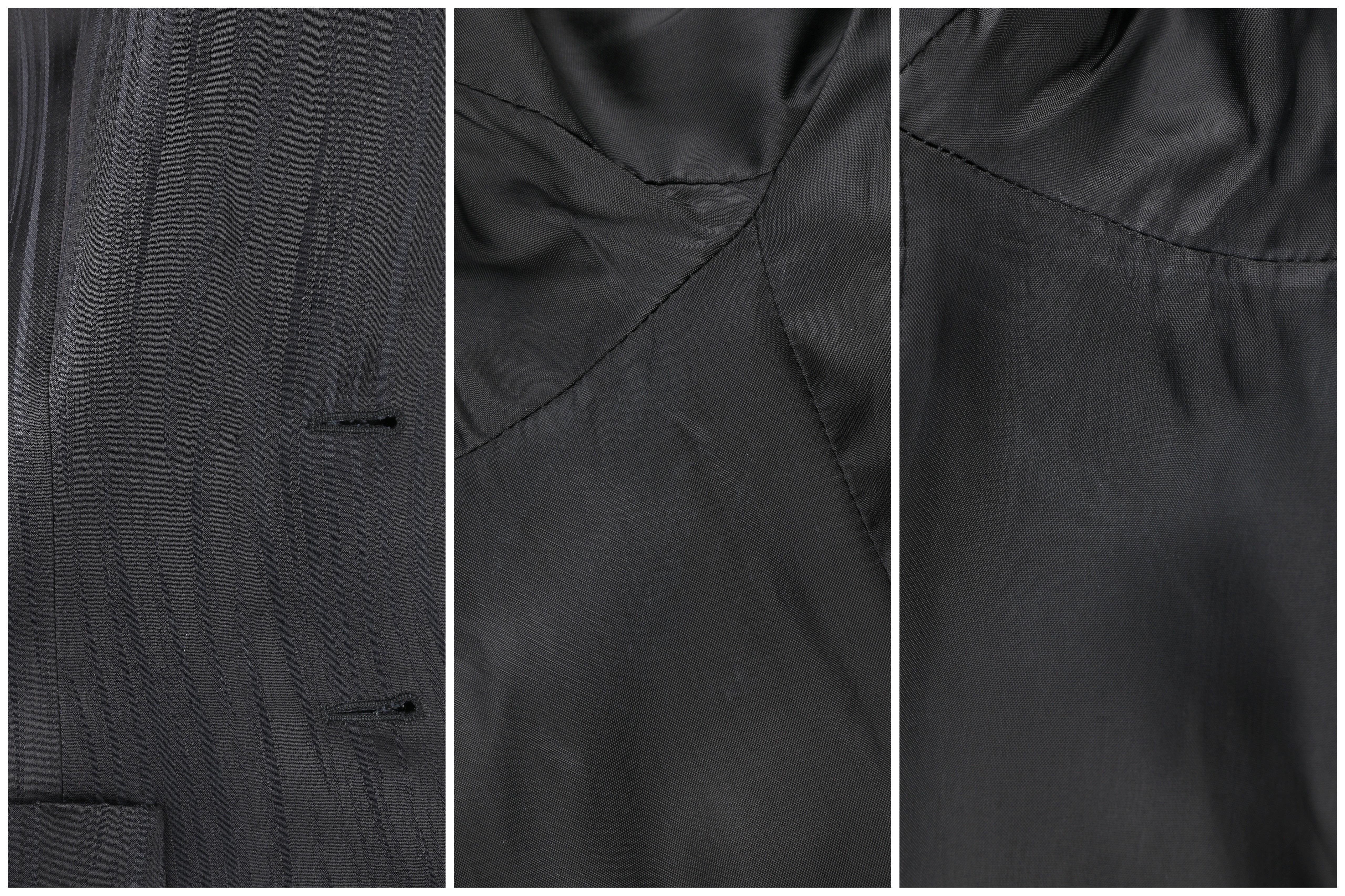 GIVENCHY Couture A/H 1999, ALEXANDER McQUEEN - Tailleur à rayures noires et grises en vente 5