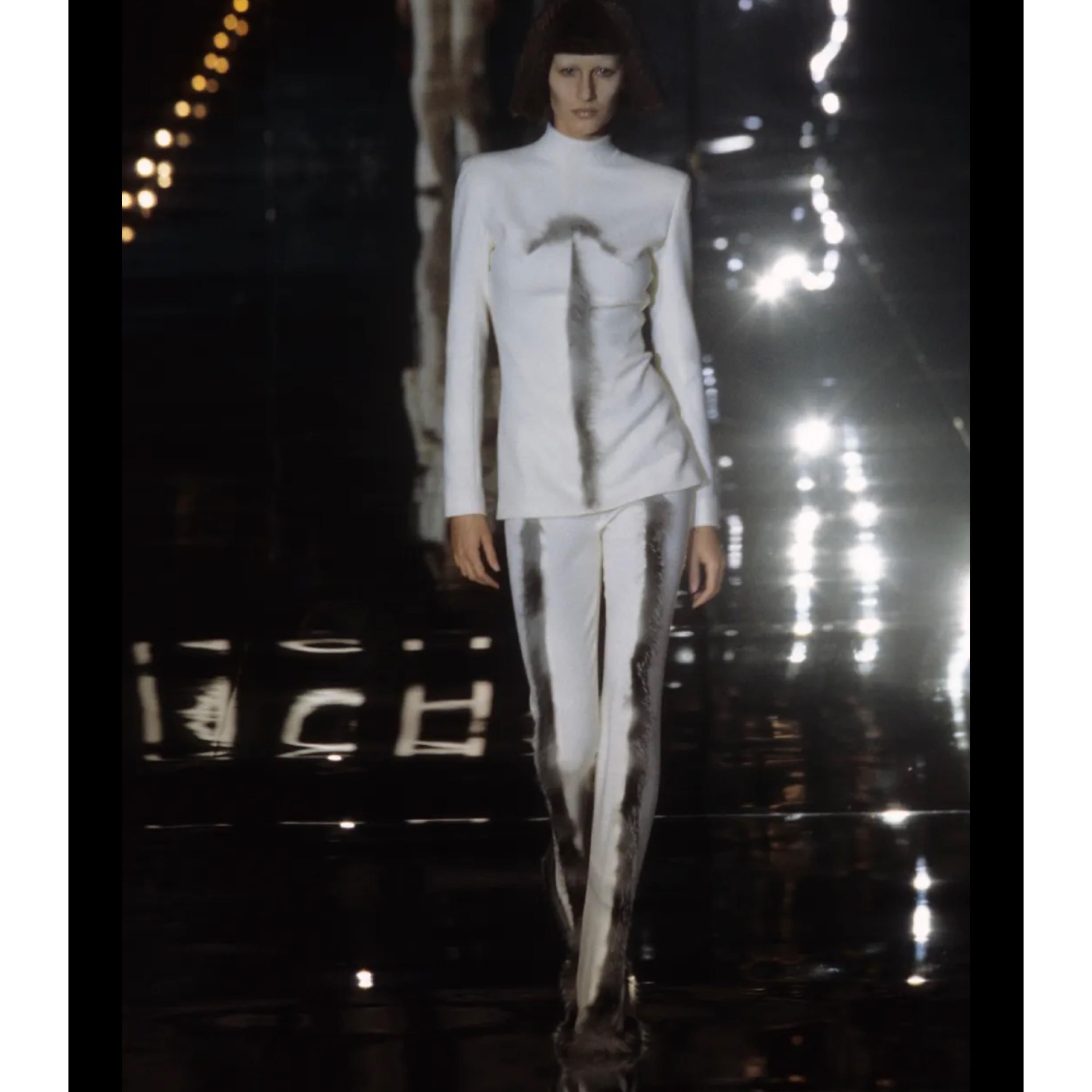 Givenchy Couture Alexander McQueen F/W 1999 - Pantalon tunique de défilé vintage Gisele en vente 14