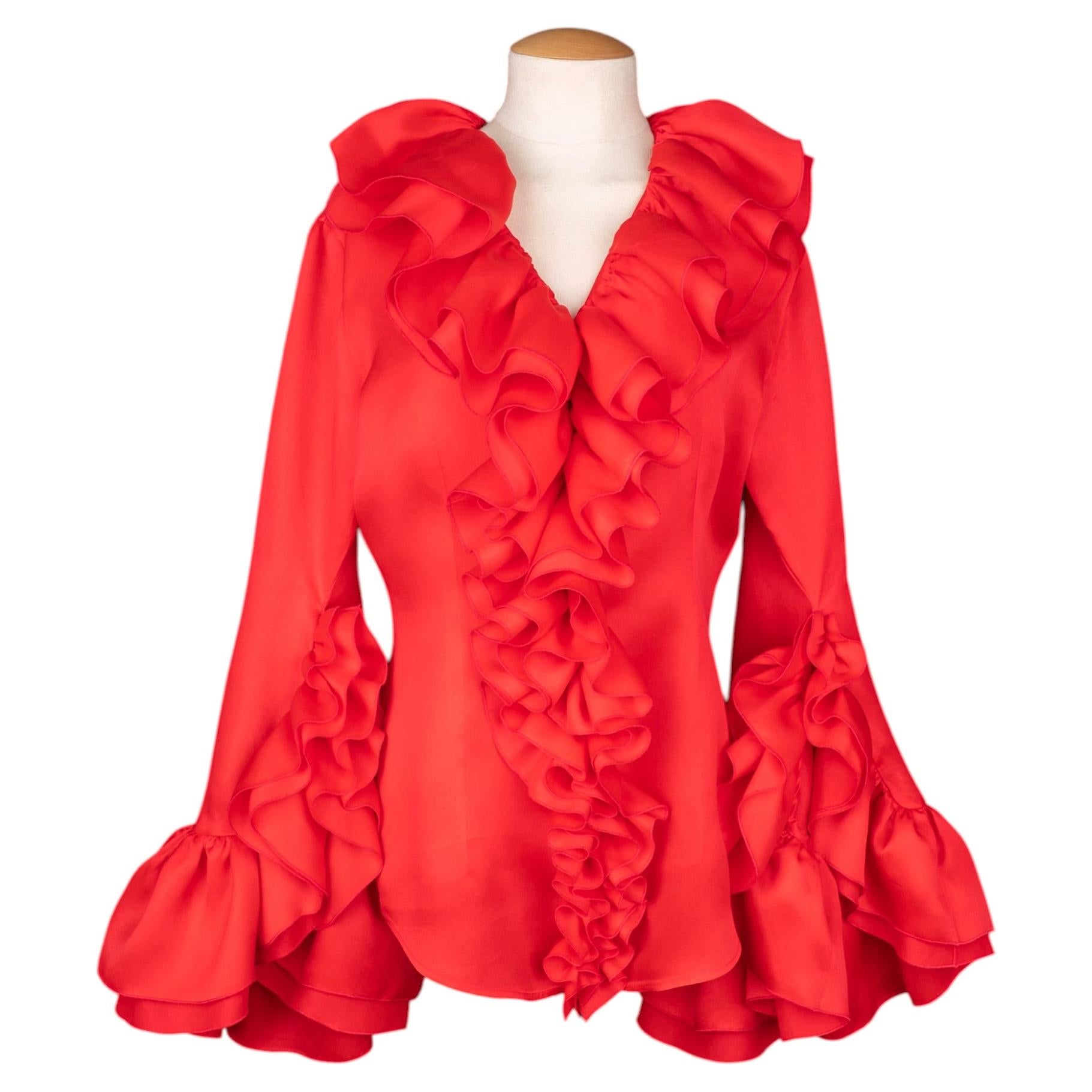 Blusa Givenchy Couture de Alexander McQueen circa 1998