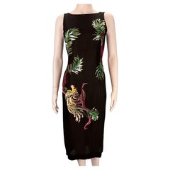 Givenchy Couture by Alexander McQueen Herbst 1997 Laufsteg verziertes Vogelkleid
