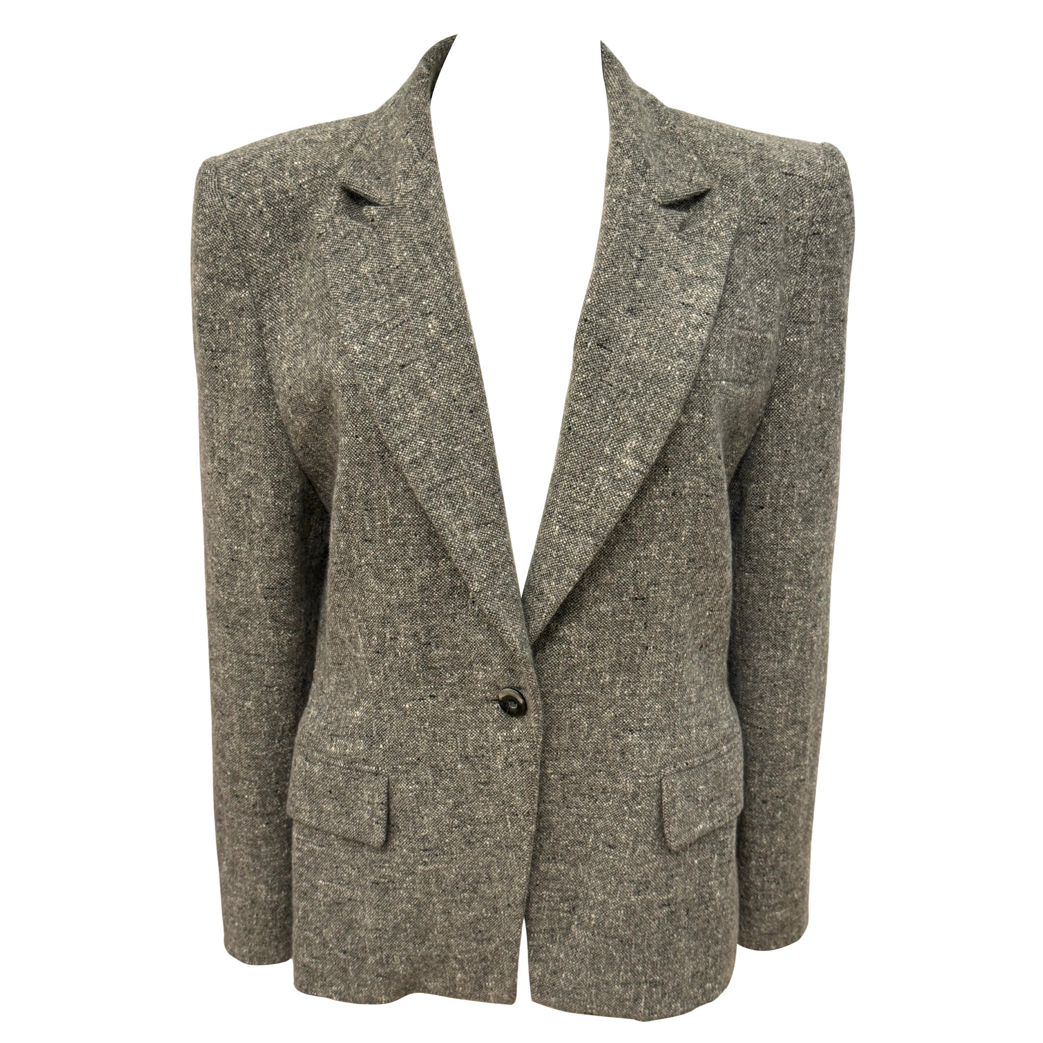 Givenchy couture by Alexander McQueen Fall 1998 grey jacket