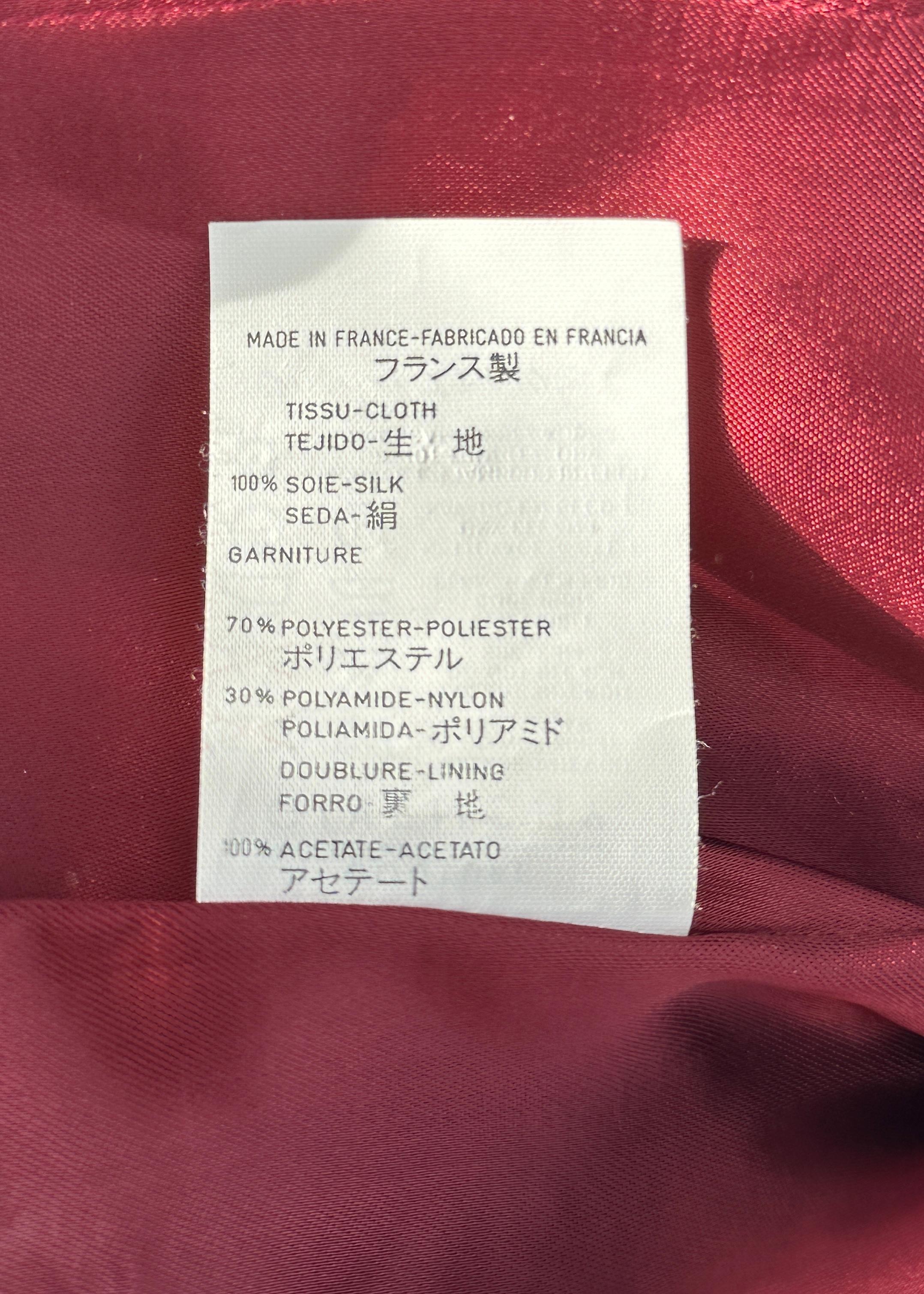 Givenchy Couture by Alexander McQueen Fall 1998 Red Silk Lace Jacket For Sale 1