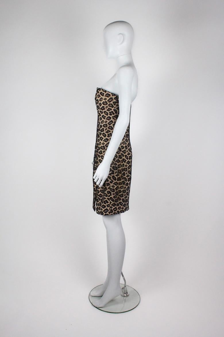 Women's Givenchy Couture by Alexander McQueen Leopard Dress F/W 1997 For Sale