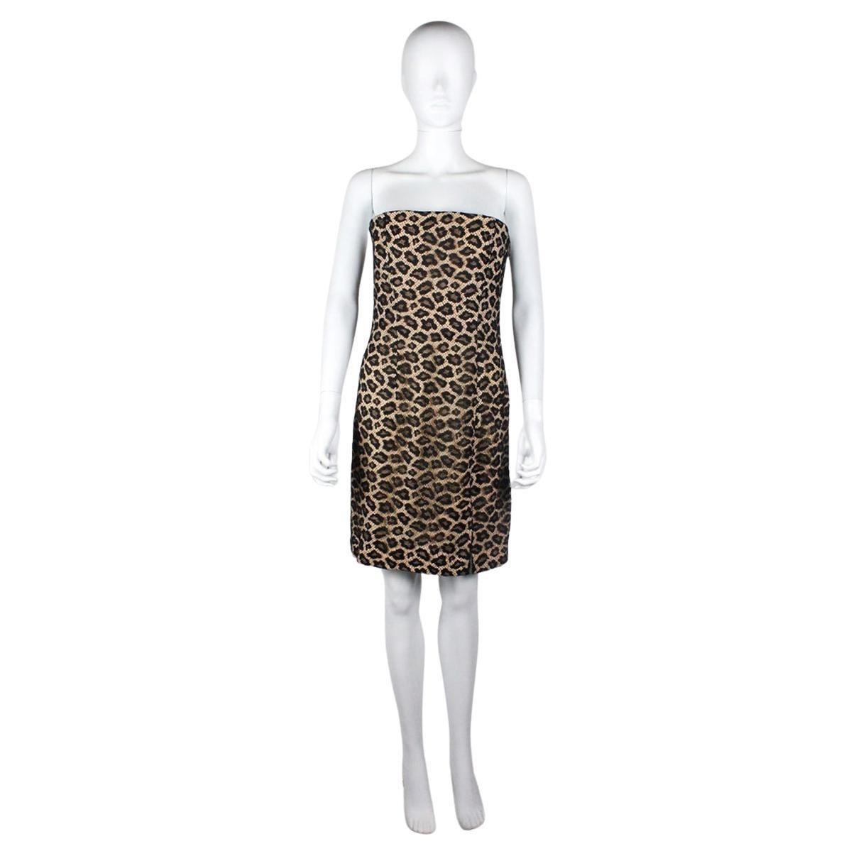 Givenchy Couture by Alexander McQueen Leopard Dress F/W 1997 For Sale