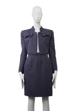 GIVENCHY COUTURE By JOHN GALLIANO F/W 1996 Rare Tweed Bow Suit FR38