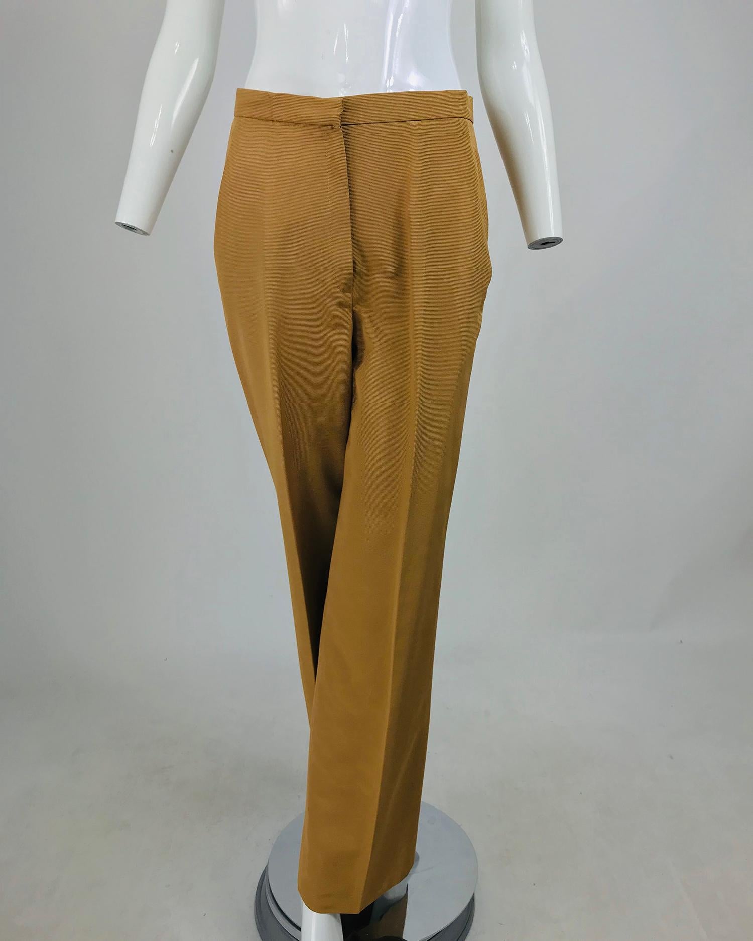 Givenchy Couture Gold Silk Ottoman Trouser Suit 1990s 8