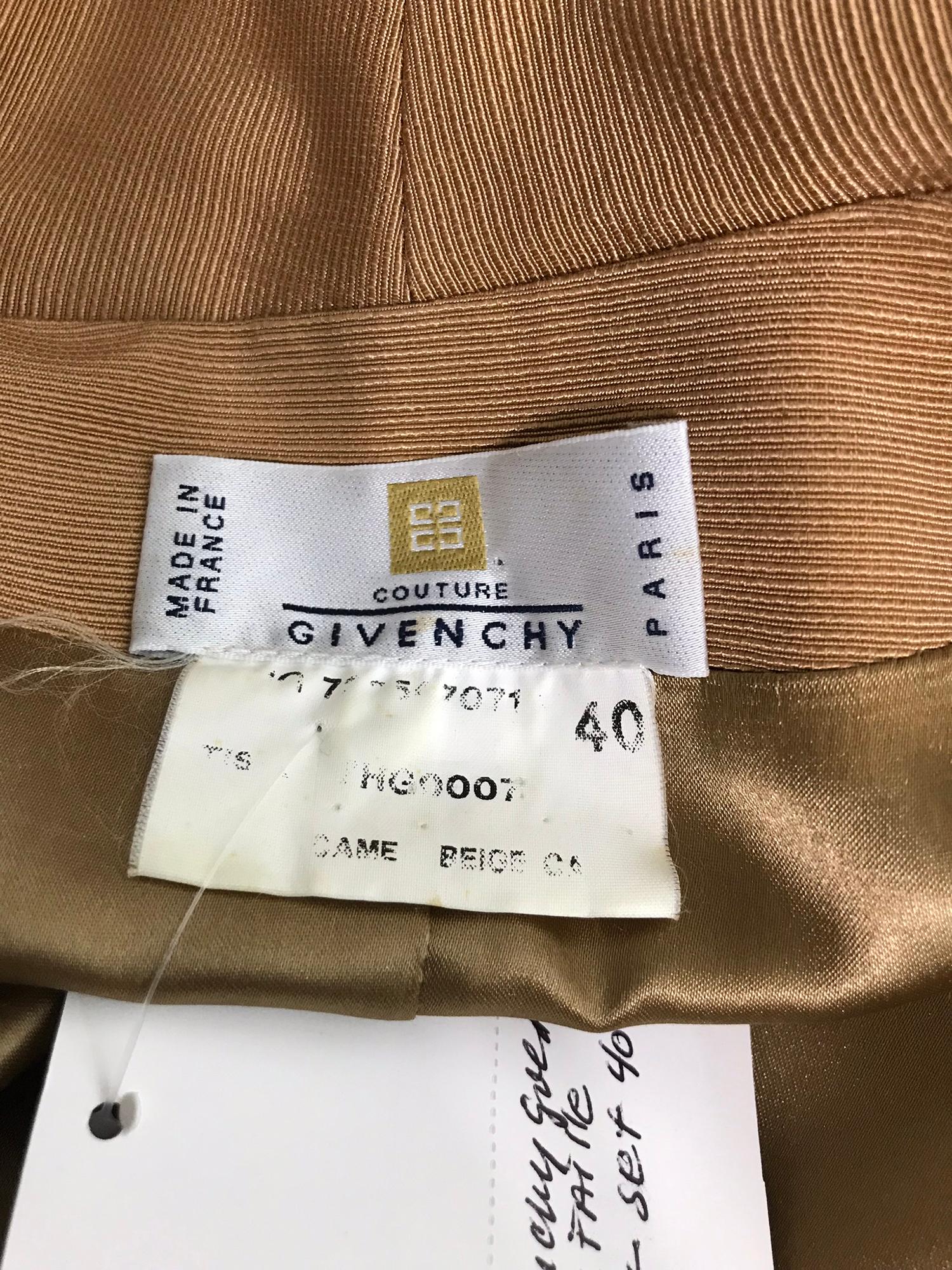 Givenchy Couture Gold Silk Ottoman Trouser Suit 1990s 12