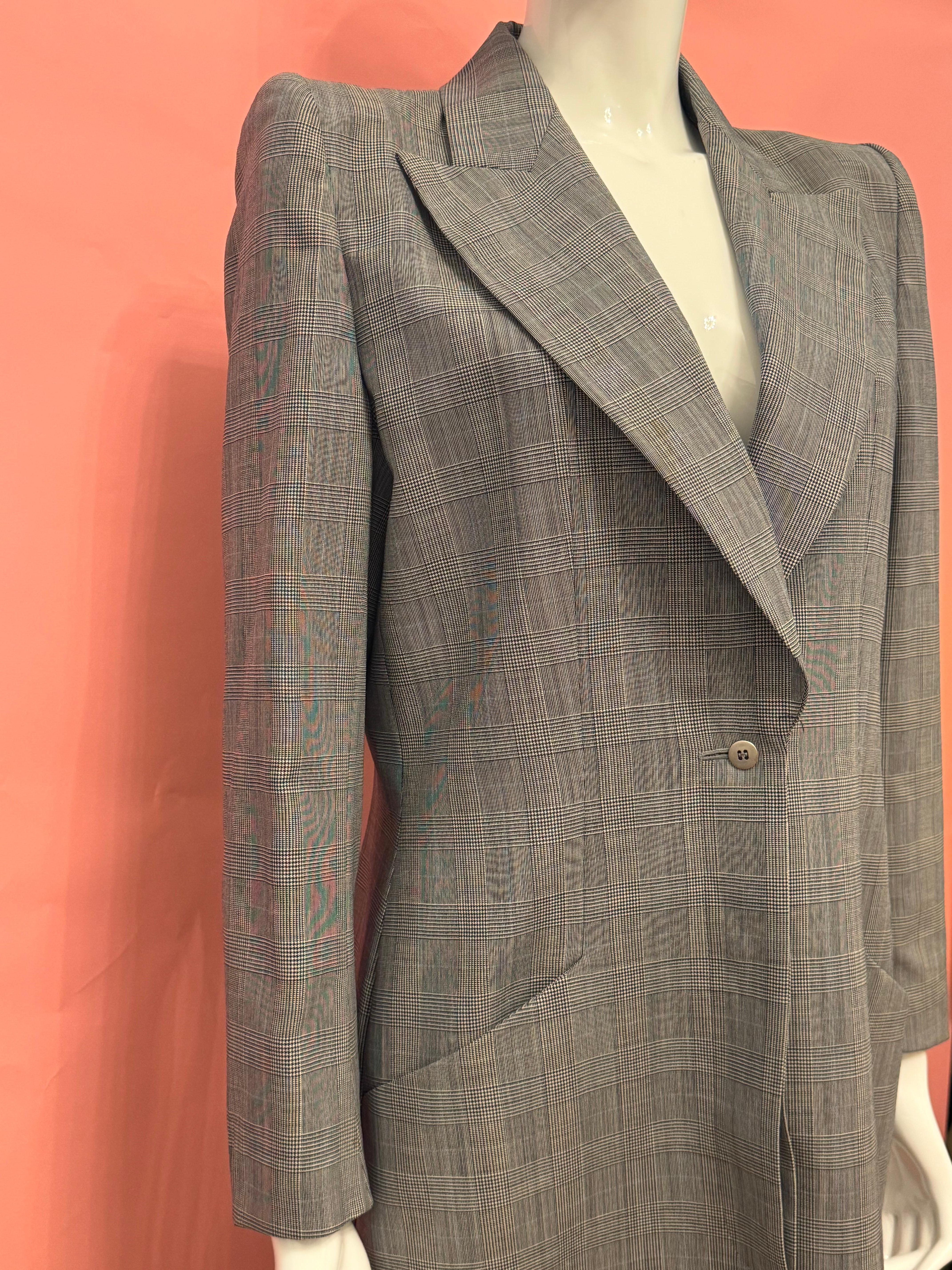 Givenchy Couture S/S 1998 by Alexander McQueen grey coat For Sale 5