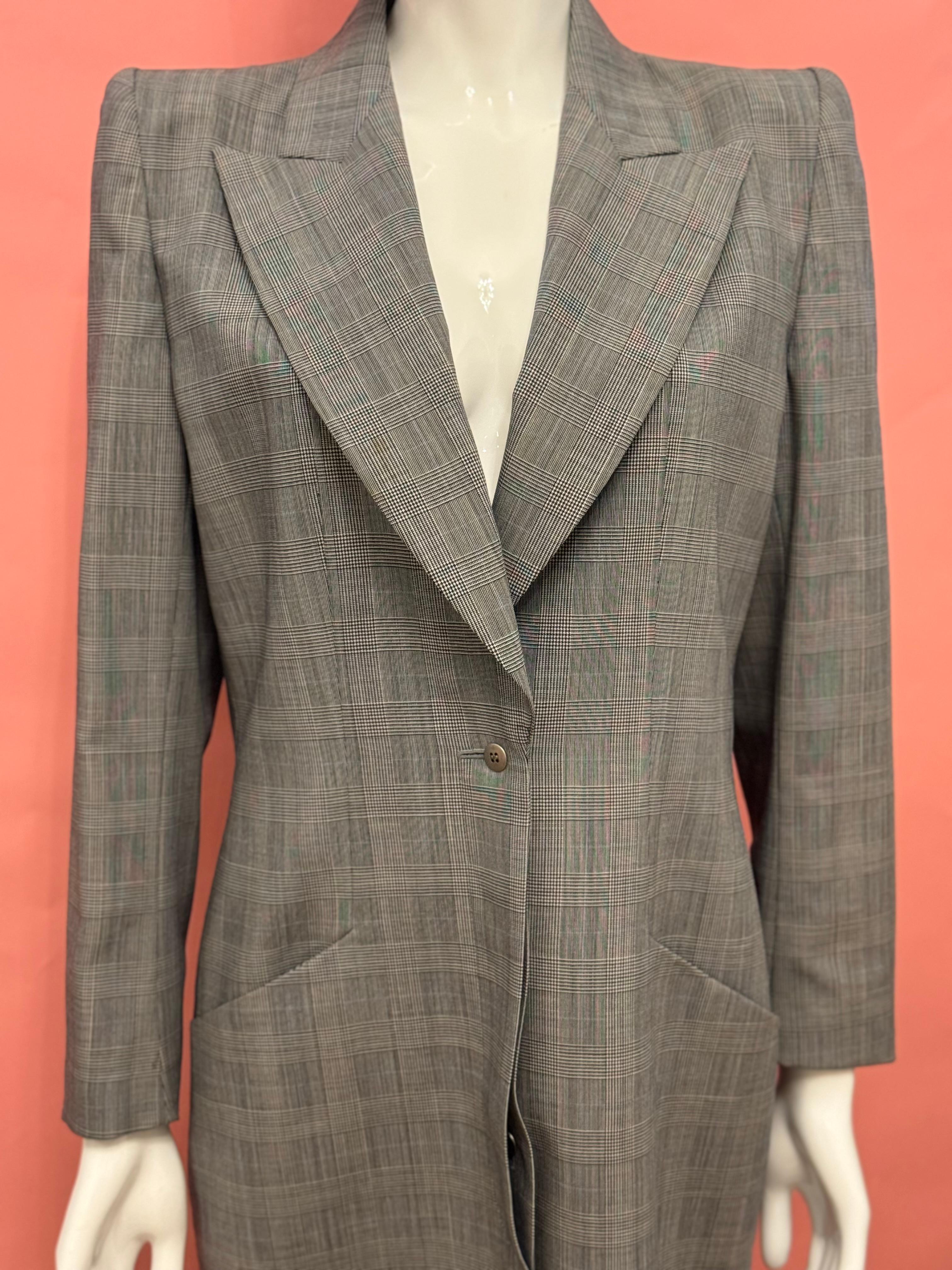 Givenchy Couture S/S 1998 by Alexander McQueen grey coat For Sale 6