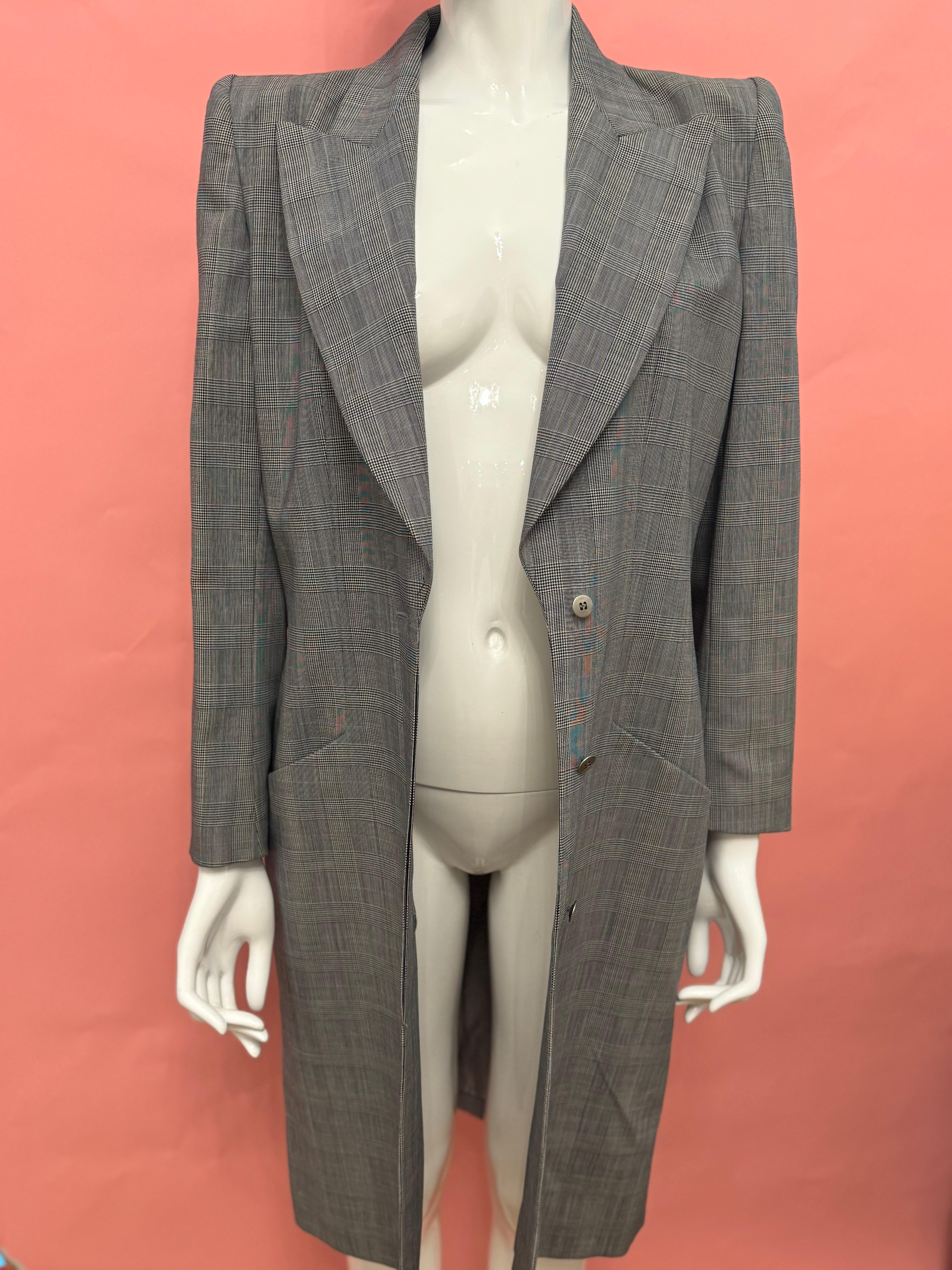 Women's or Men's Givenchy Couture S/S 1998 by Alexander McQueen grey coat For Sale