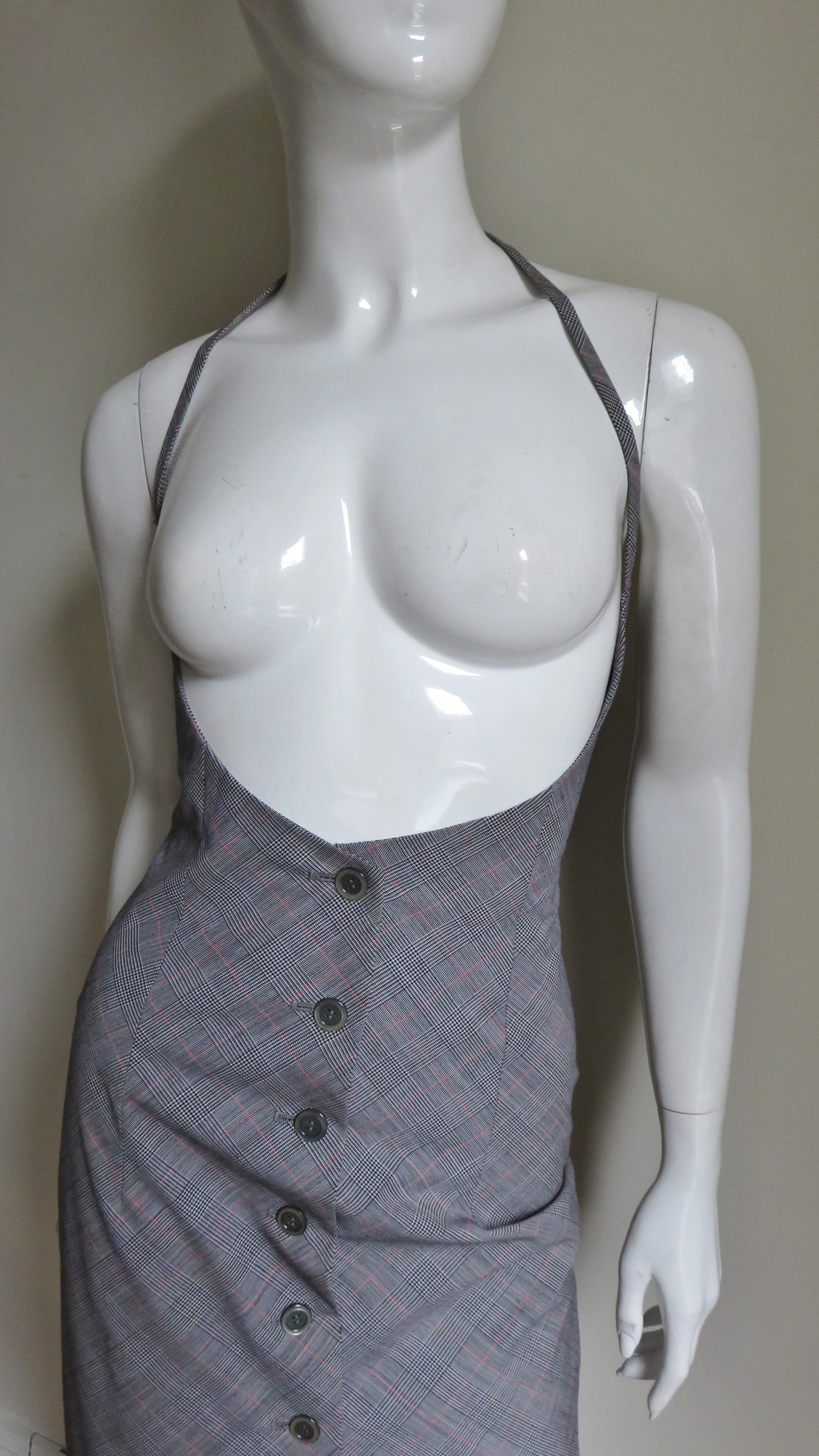 Givenchy Couture - Pull dos nu avec boutons à l'avant, années 1990 Bon état - En vente à Water Mill, NY