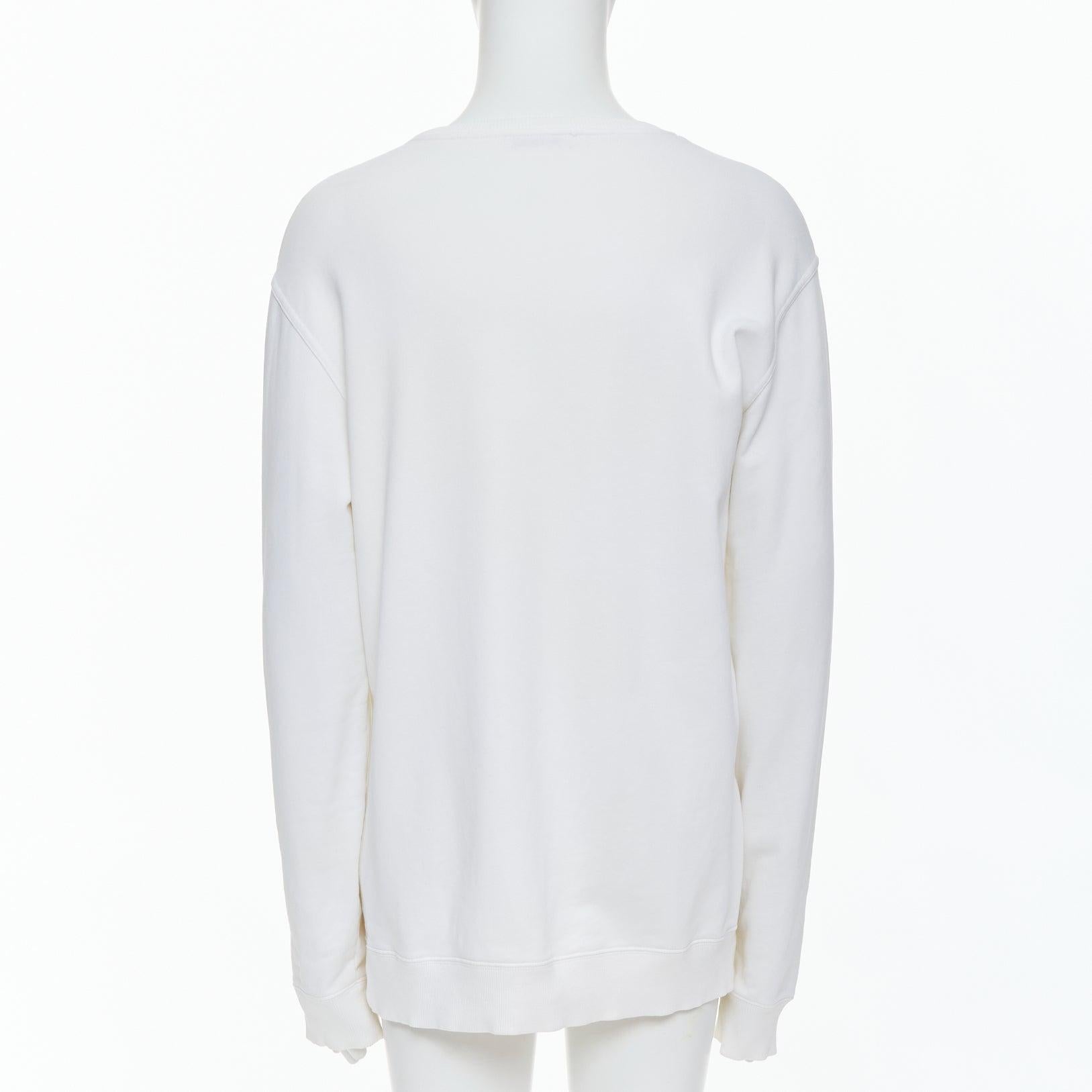 Uomo GIVENCHY - Pullover in cotone panna con logo gradiente sulla manica, L. in vendita