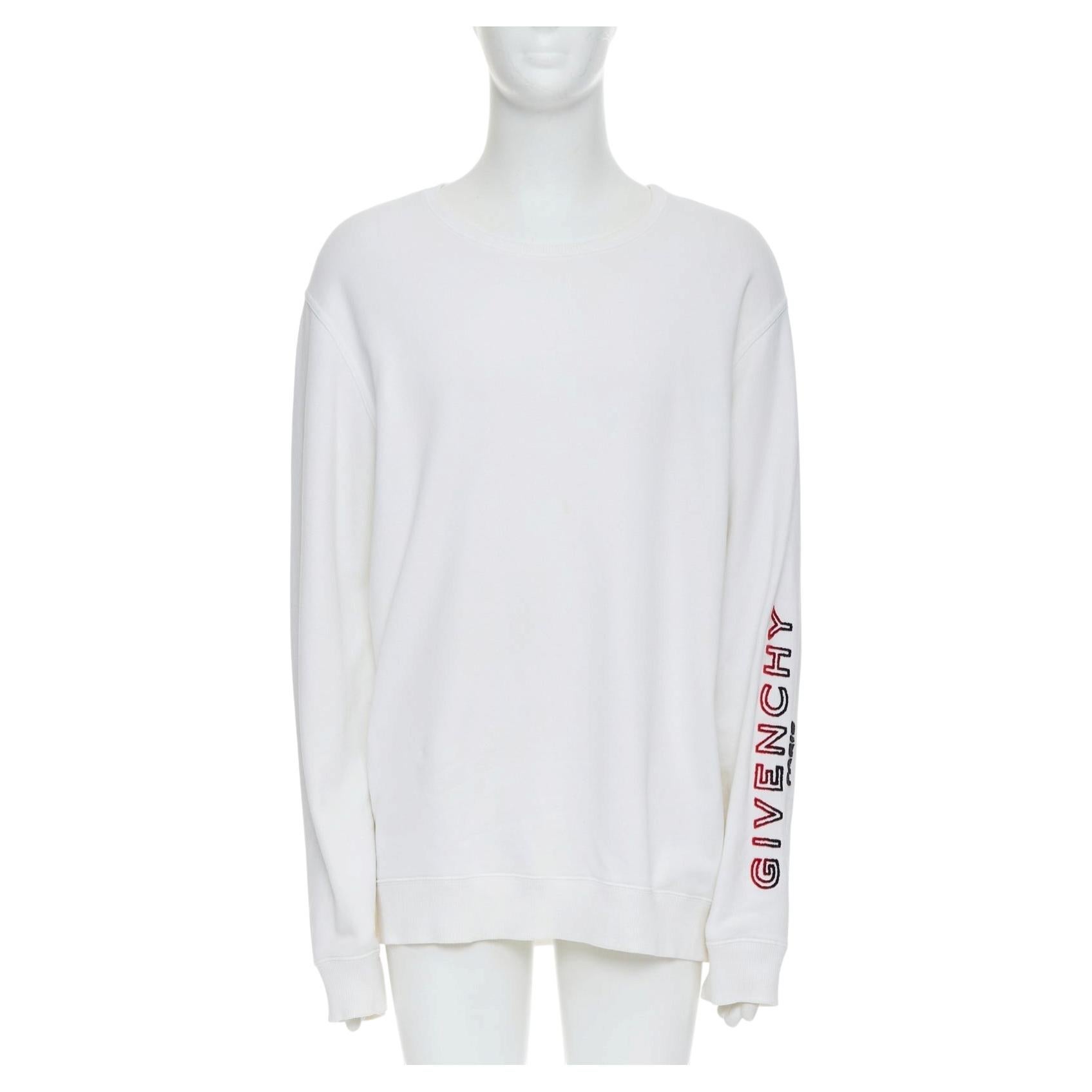 GIVENCHY Pullover aus cremefarbener, getufteter Baumwolle mit Farbverlauf und Logo L im Angebot
