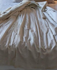 Givenchy cream ivory blush mink fur coat 12/M ~no duties