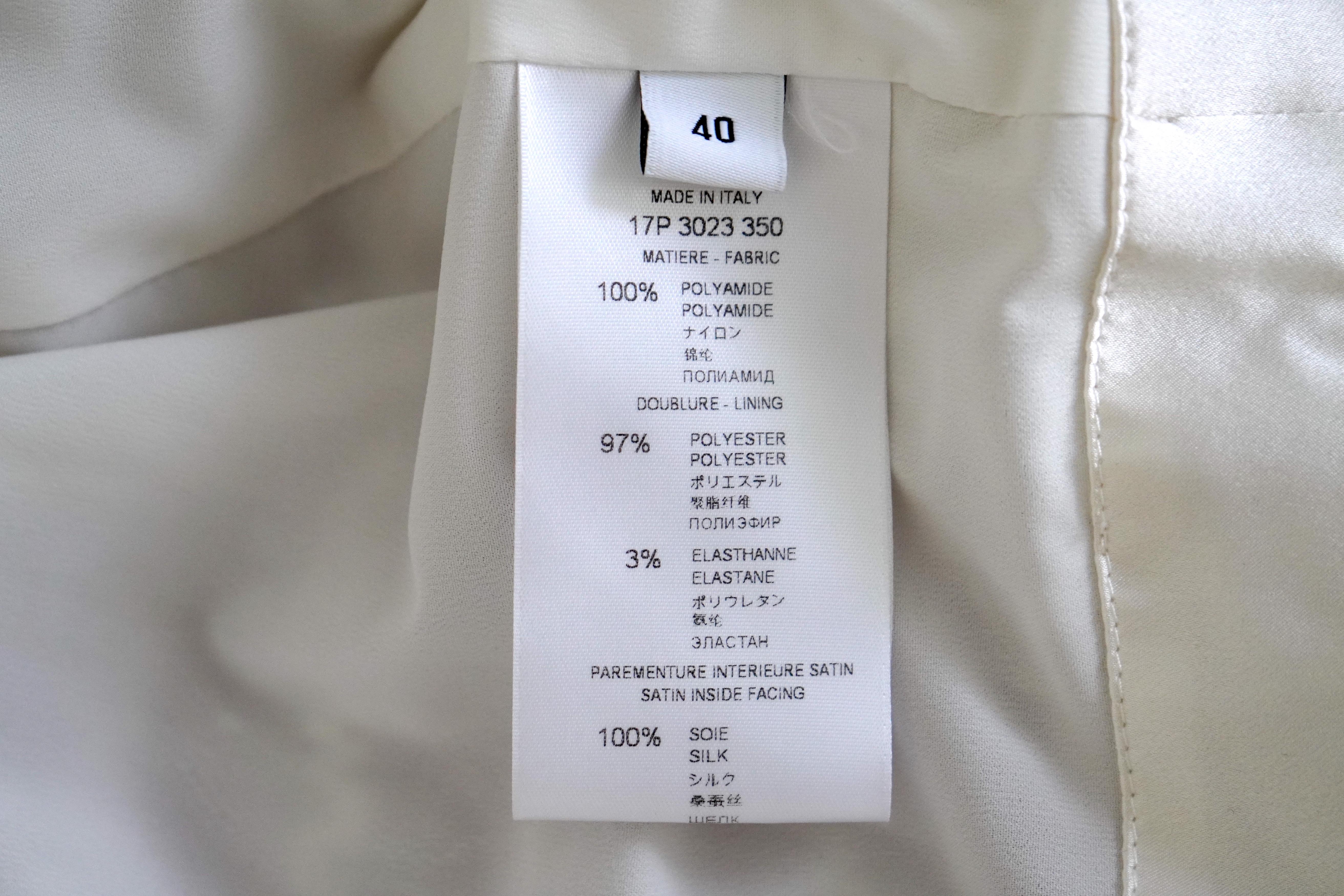 Givenchy Cream Mesh & Ribbon striped Zip Jacket Size 40 For Sale 1