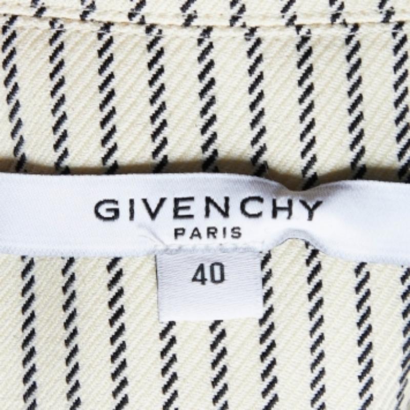 Givenchy Creme Bedruckte Hose aus Baumwolle und Wolle M Damen