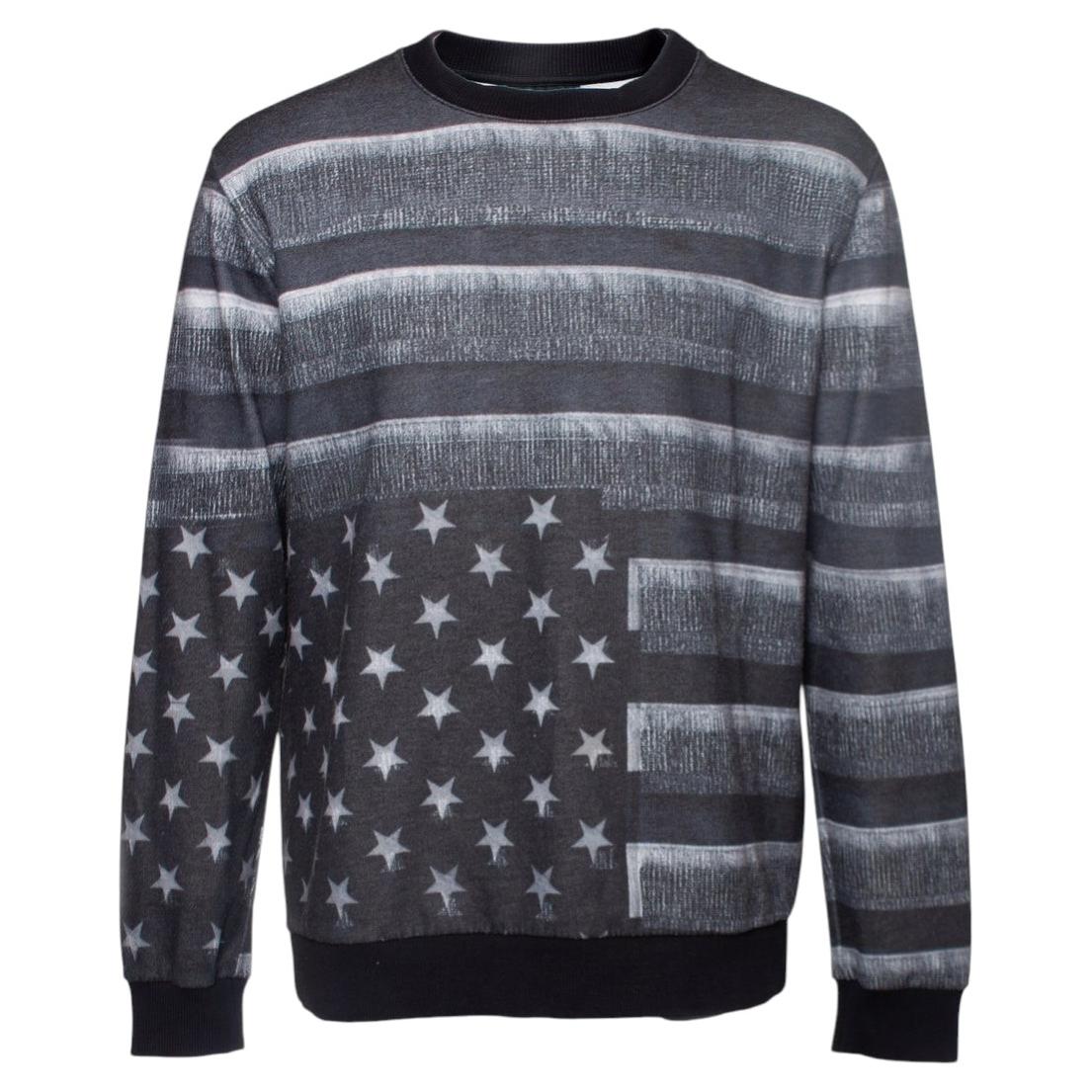Givenchy, crewneck sweater with American flag