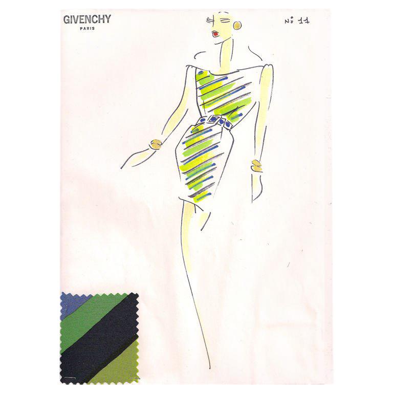 Givenchy Croquis of a Day Dress For Sale