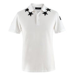 Givenchy Cuban-fit Star Appliqué Polo Shirt S