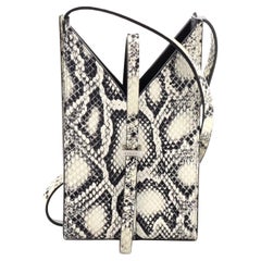Givenchy Cut Out Phone Crossbody Pouch Python Embossed Leather