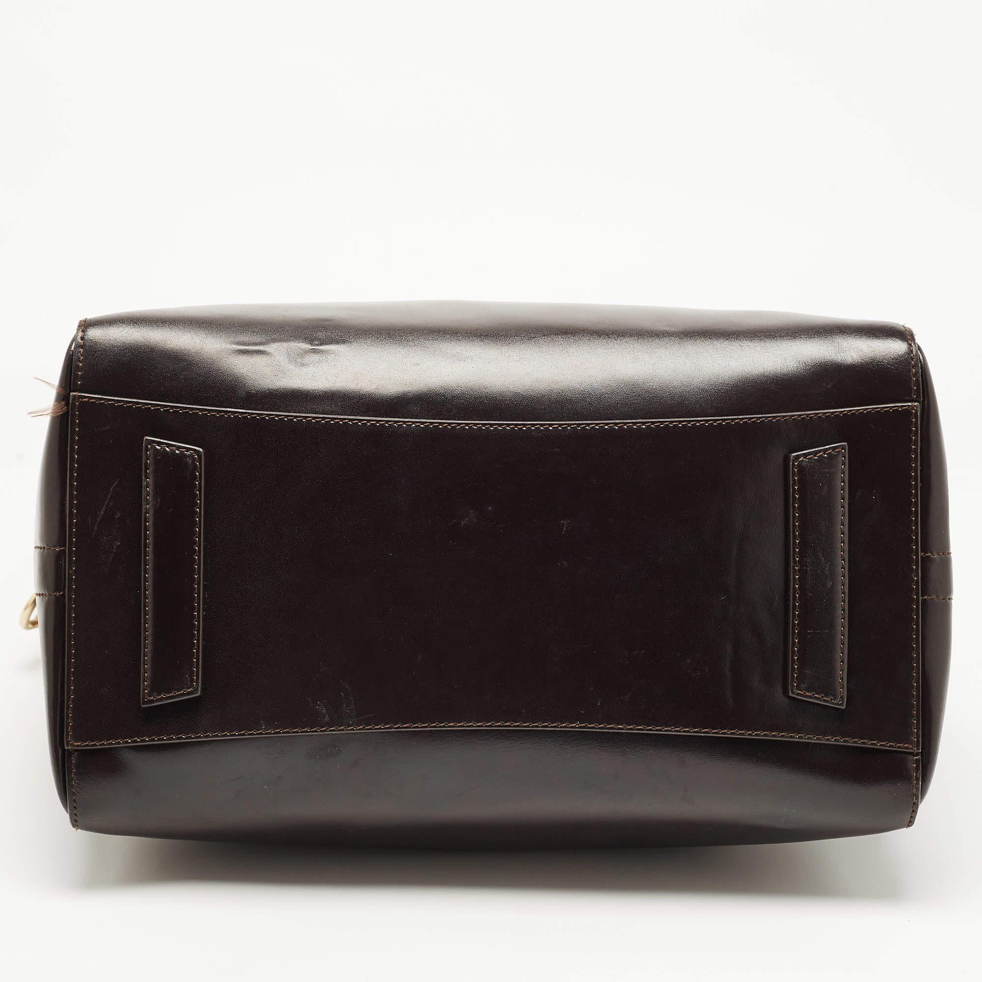 Givenchy Dark Brown Leather Medium Antigona Satchel For Sale 1