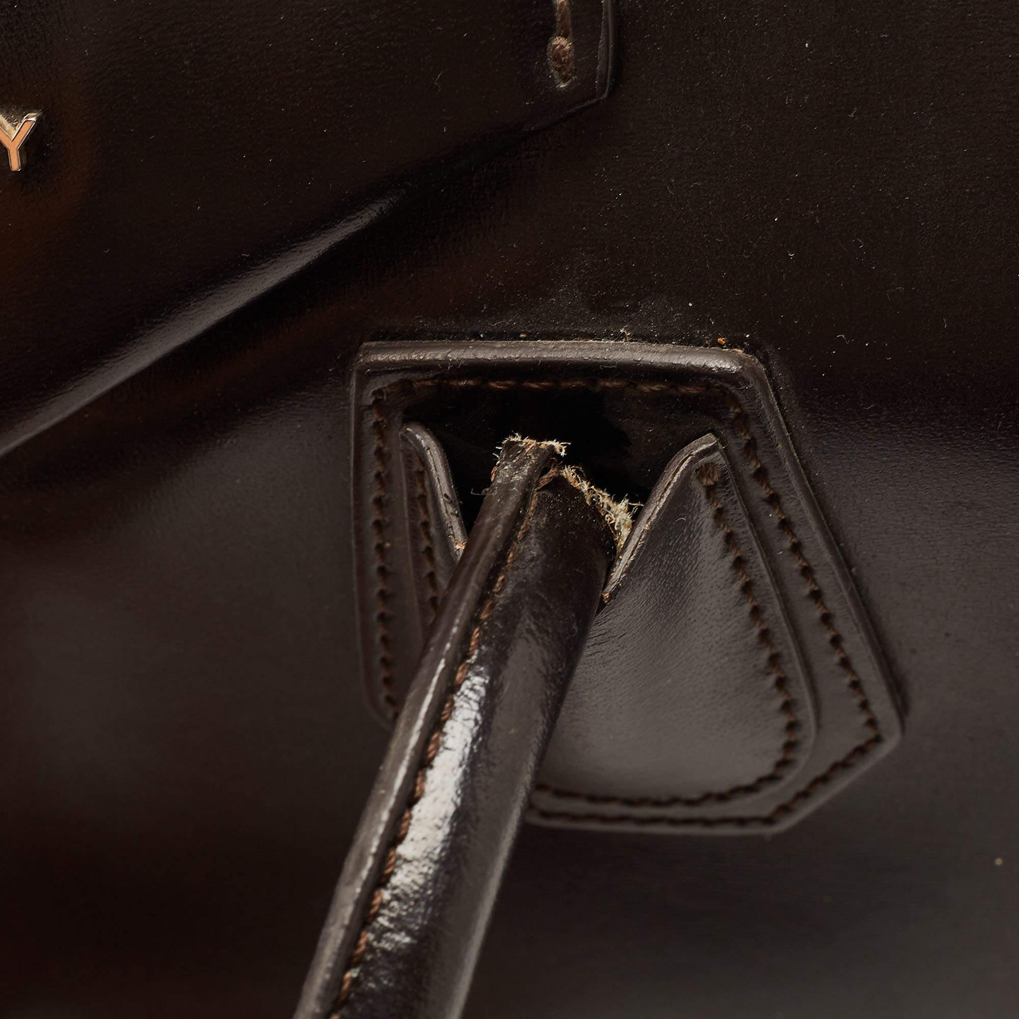 Givenchy Dark Brown Leather Medium Antigona Satchel For Sale 5