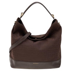 Givenchy Dark Brown Monogram Canvas And Leather Hobo