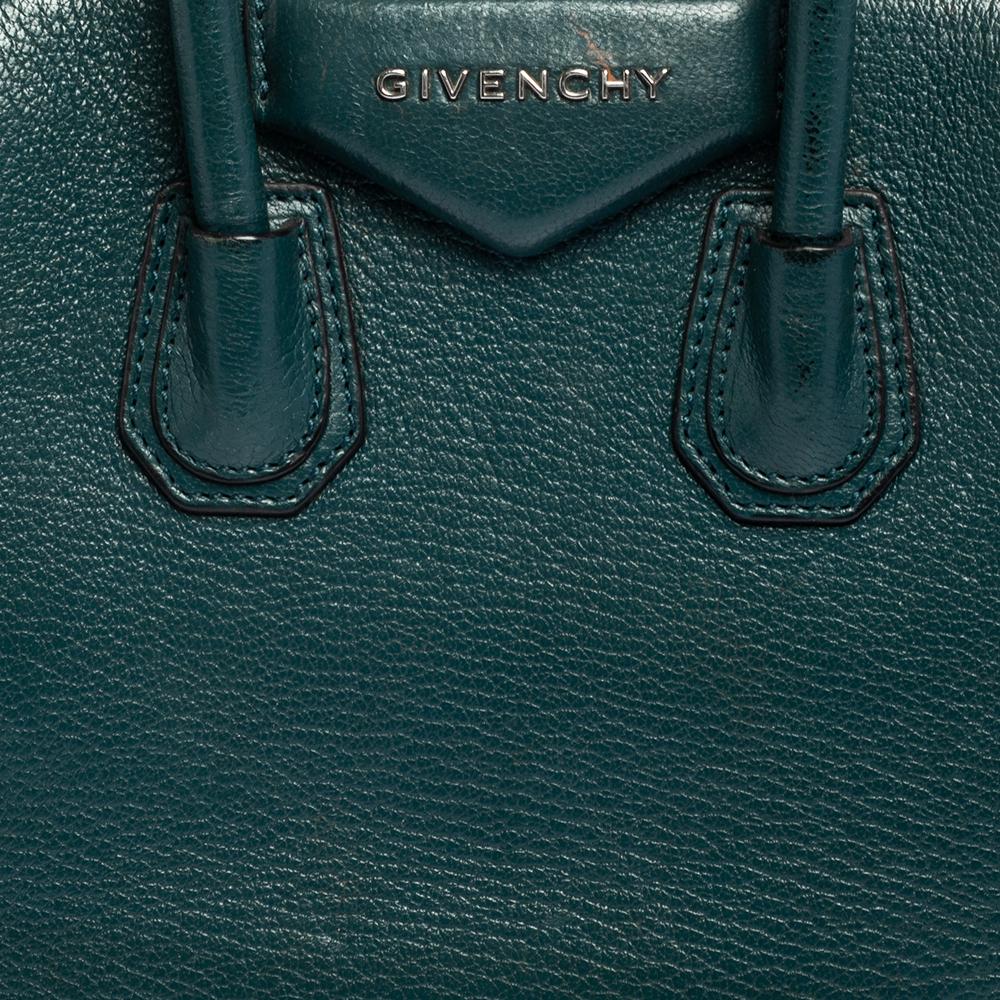 Givenchy Dark Green Leather Mini Antigona Satchel 8