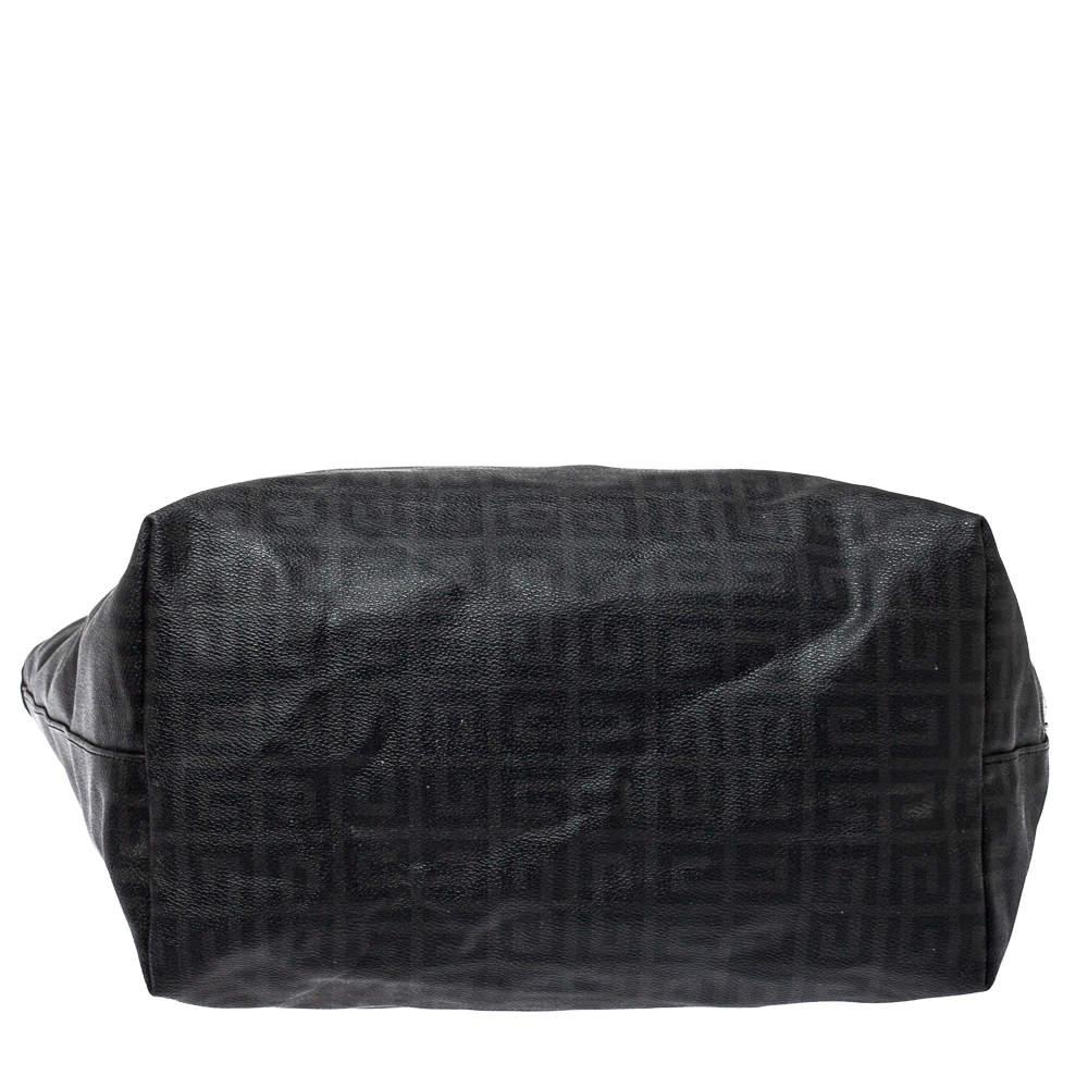 Givenchy Dark Grey/Black Coated Canvas Logo Print Antigona Shopper Tote For Sale 2