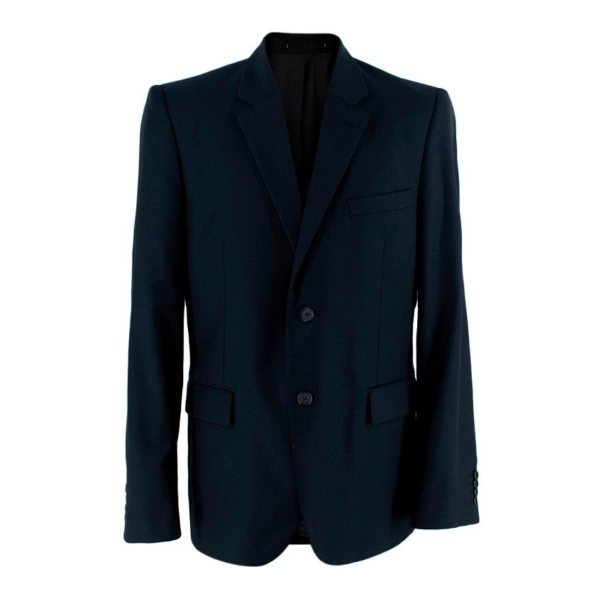 Micro-Houndstooth Pattern Blazer 