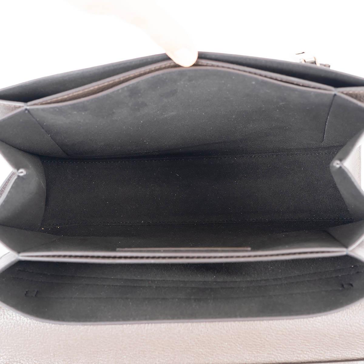 GIVENCHY dark taupe leather GV3 MEDIUM Shoulder Bag For Sale 2