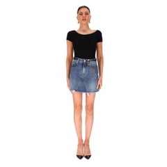 Givenchy Denim Mini Skirt With A Chain Detail