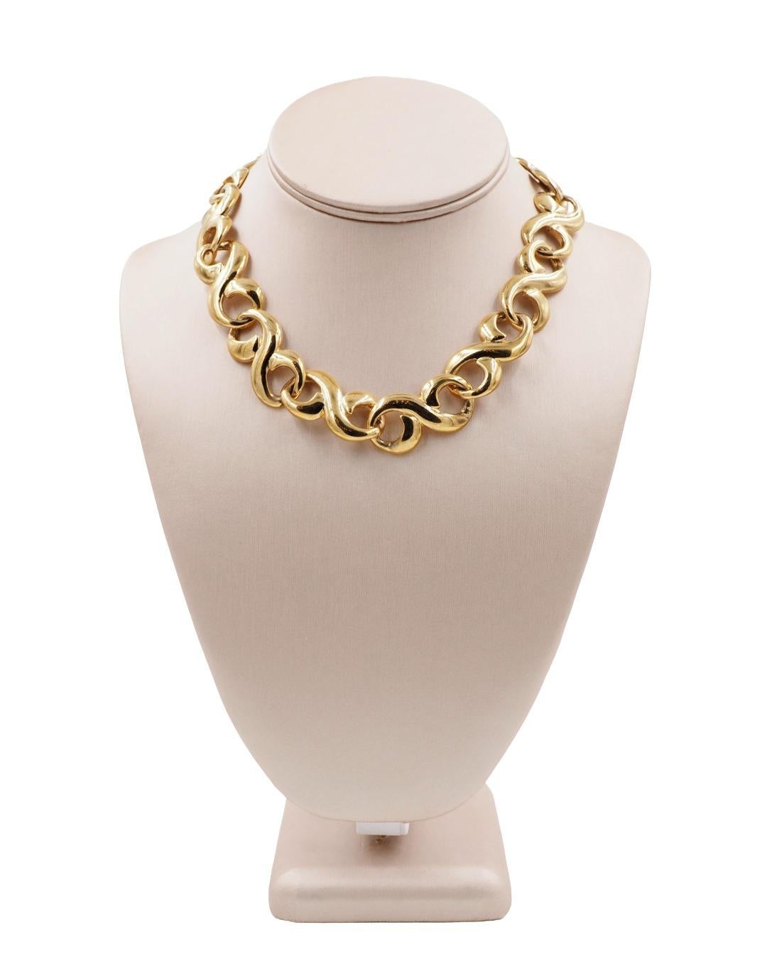 Givenchy Double Loop Gold Necklace - image 5