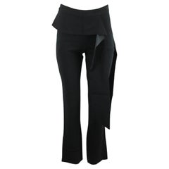 Givenchy Draped Crepe Straight Leg Pants Fr 36 Uk 8