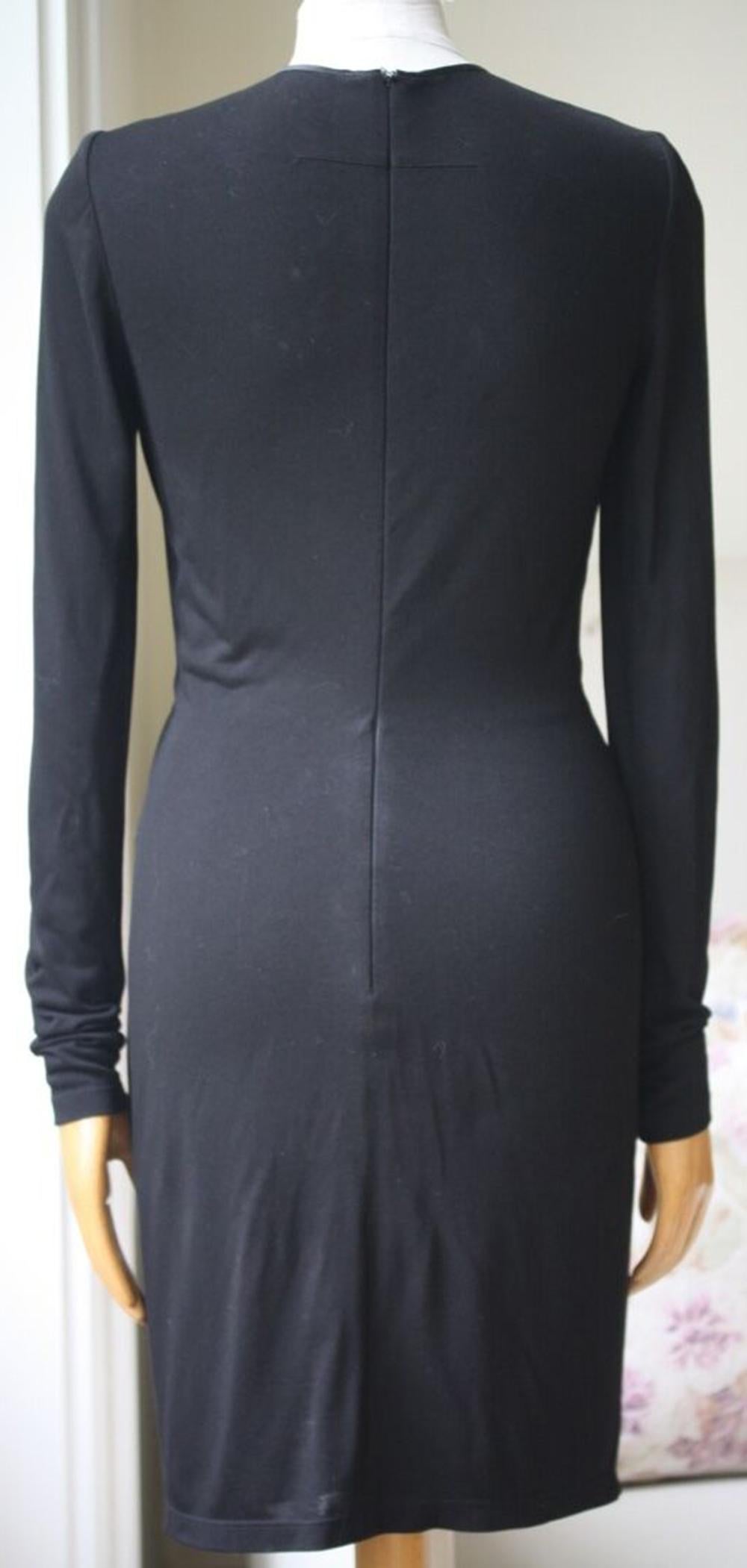 Black Givenchy Draped Jersey Dress 