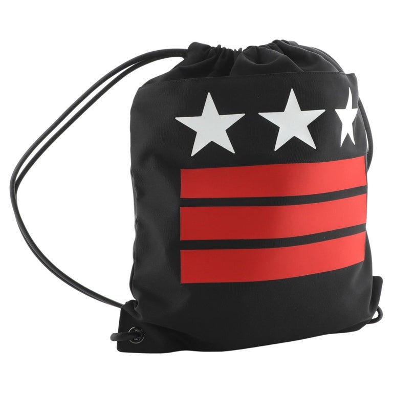Givenchy Drawstring Backpack Nylon Large Black Nylon For Sale at 1stDibs