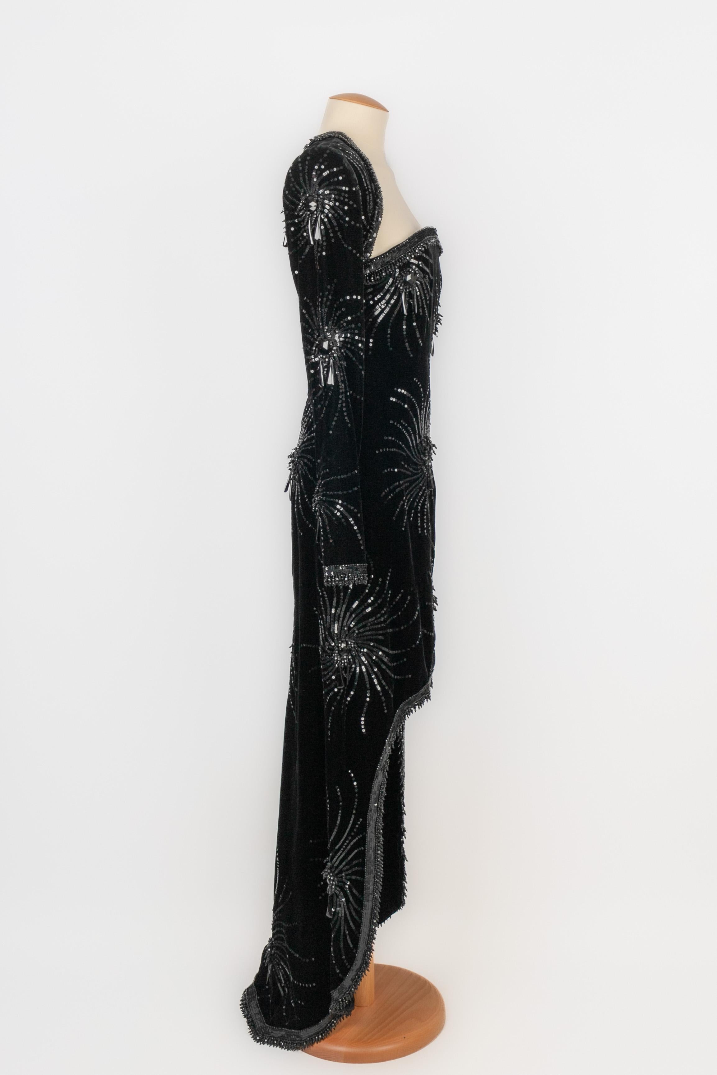 Vestido Givenchy Alta Costura circa 90 Negro en venta