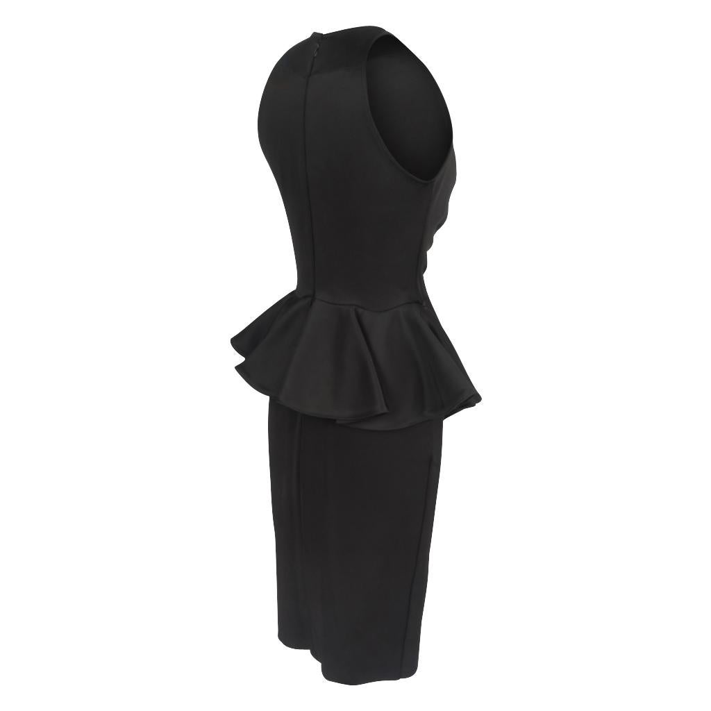 Givenchy Kleid Lush Undulating Ruffle Schößchen Taille 40 / 6  (Schwarz) im Angebot
