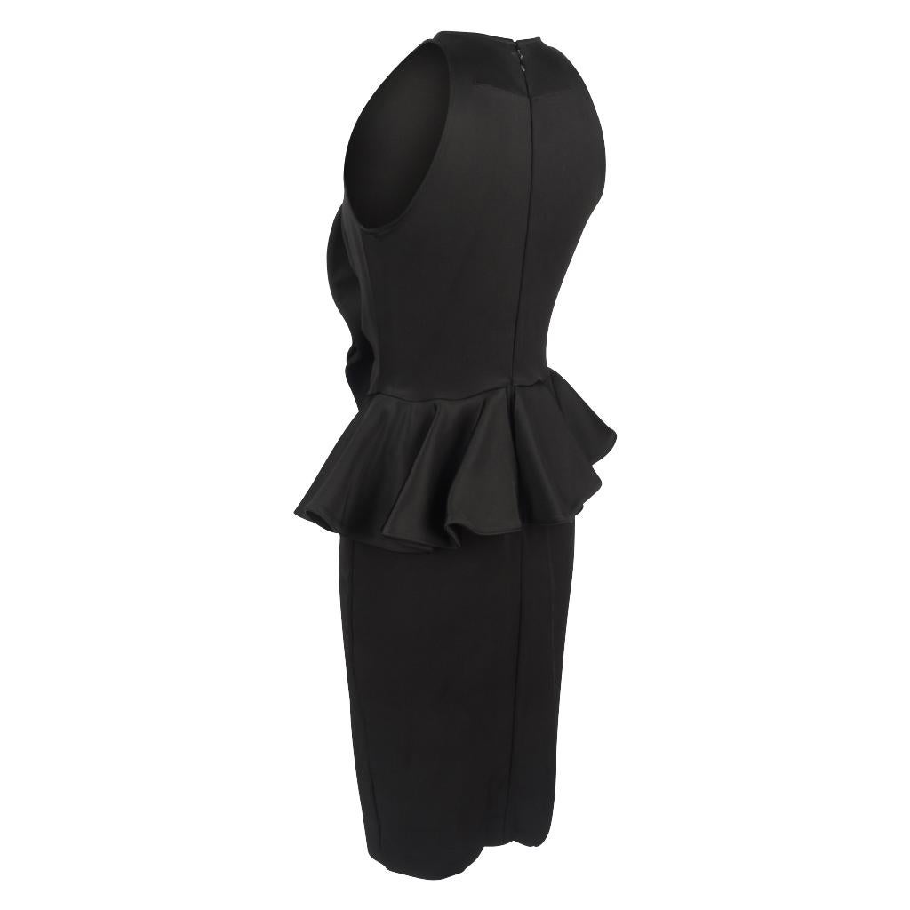 black dress with peplum waist