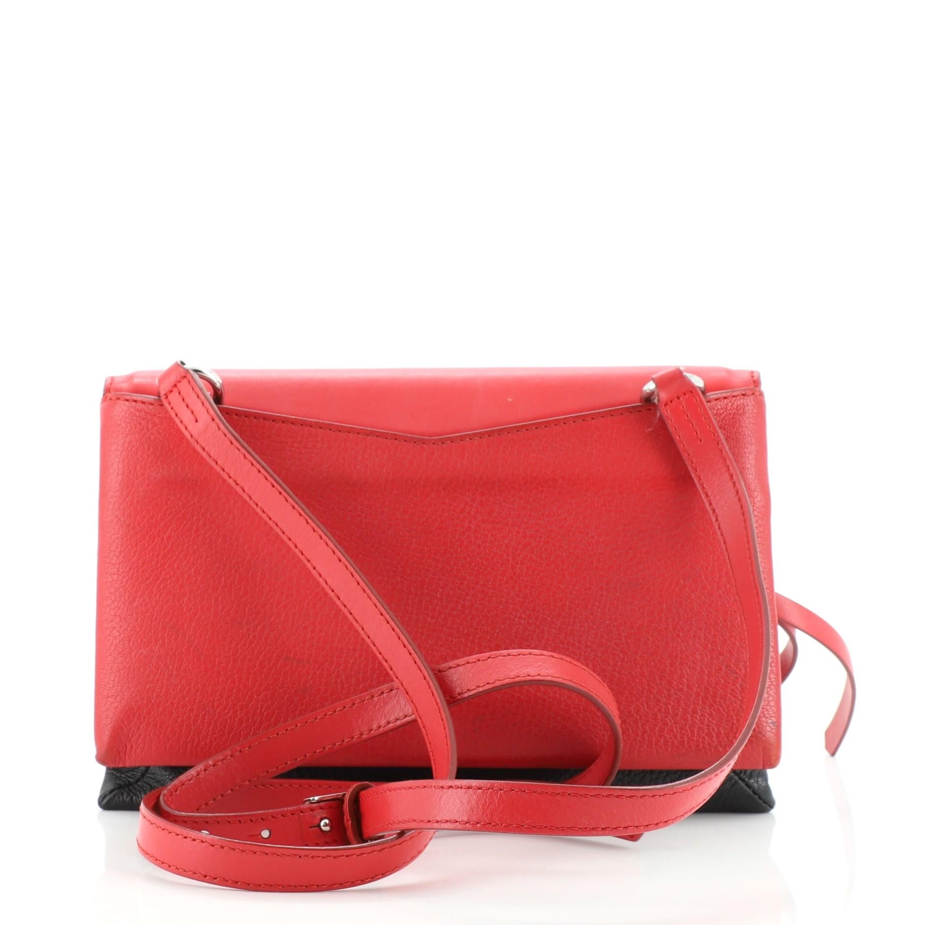 Red Givenchy Duetto Crossbody Bag Leather