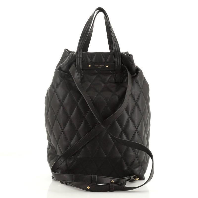 Women's or Men's Givenchy Duo Convertible Backpack Quilted Canvas
