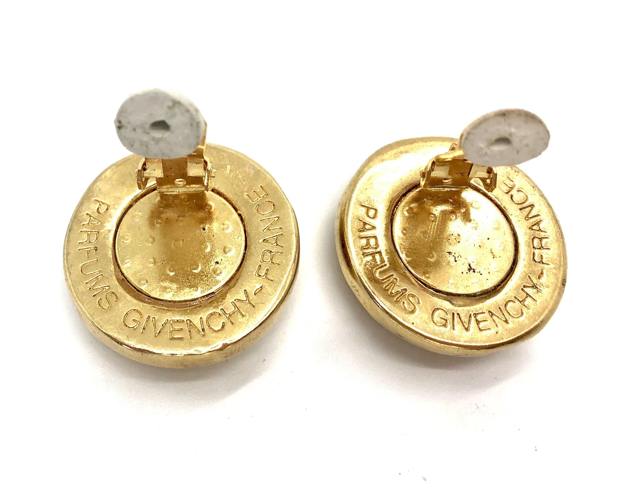 givenchy vintage clip on earrings
